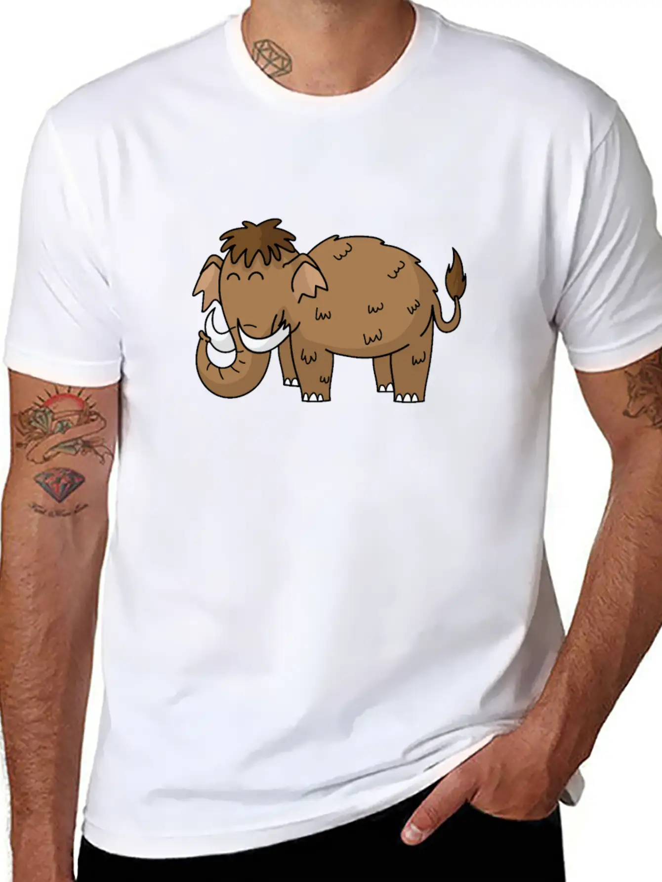 Mammoth Happy Unisex Casual T-Shirt – Clean Design For Daily Comfort