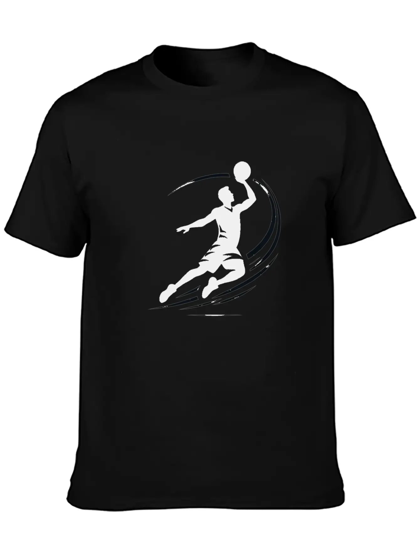 Man Basketball Athlete Silhouett Timeless Short Sleeve Tee – Comfy And Minimalist Design