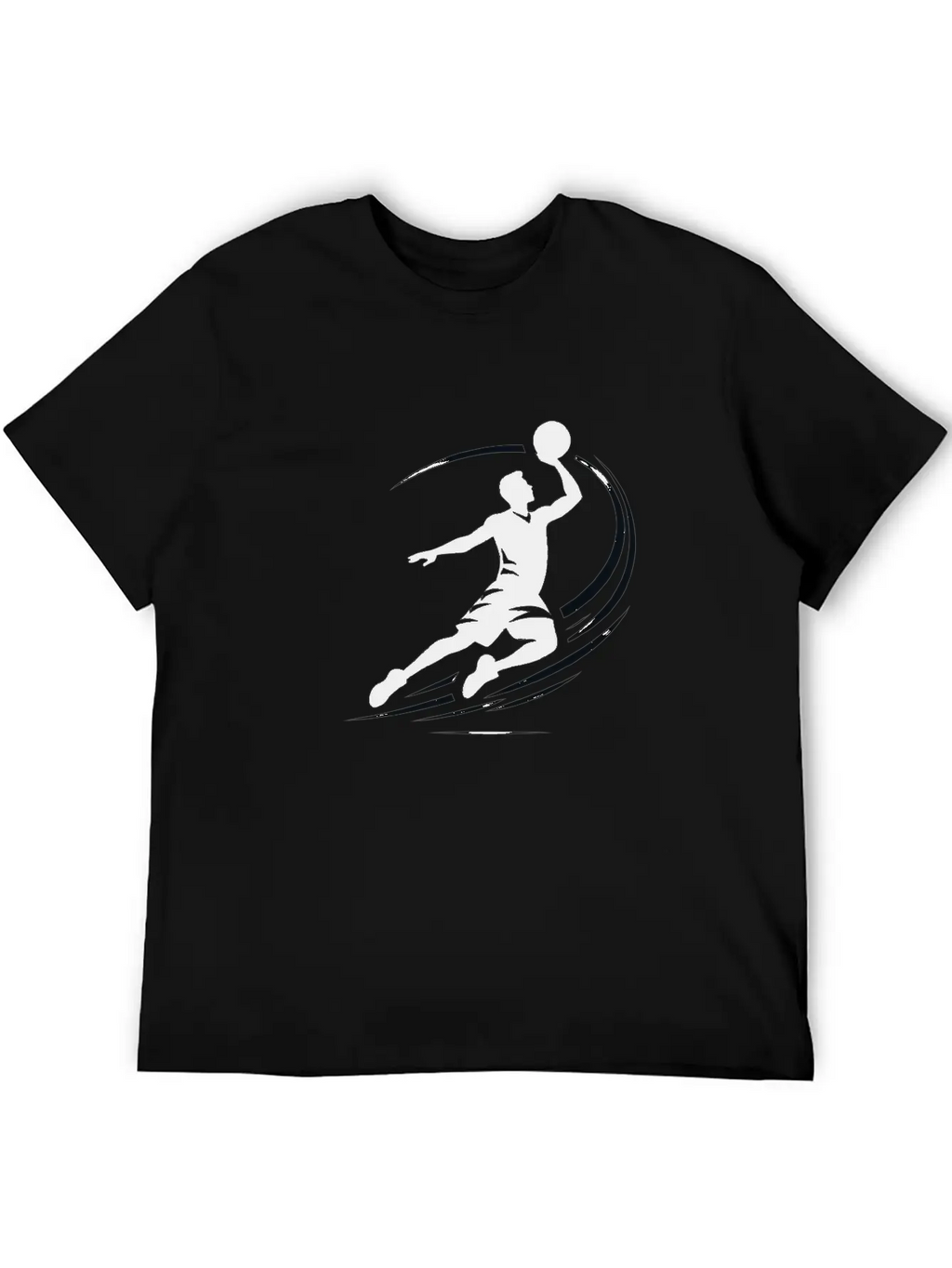 Man Basketball Athlete Silhouett Timeless Short Sleeve Tee – Comfy And Minimalist Design