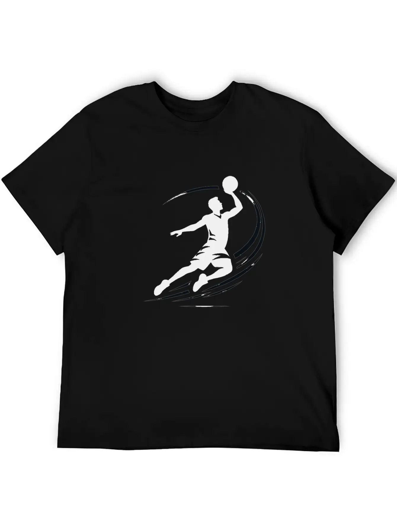 Man Basketball Athlete Silhouett Timeless Short Sleeve Tee – Comfy And Minimalist Design