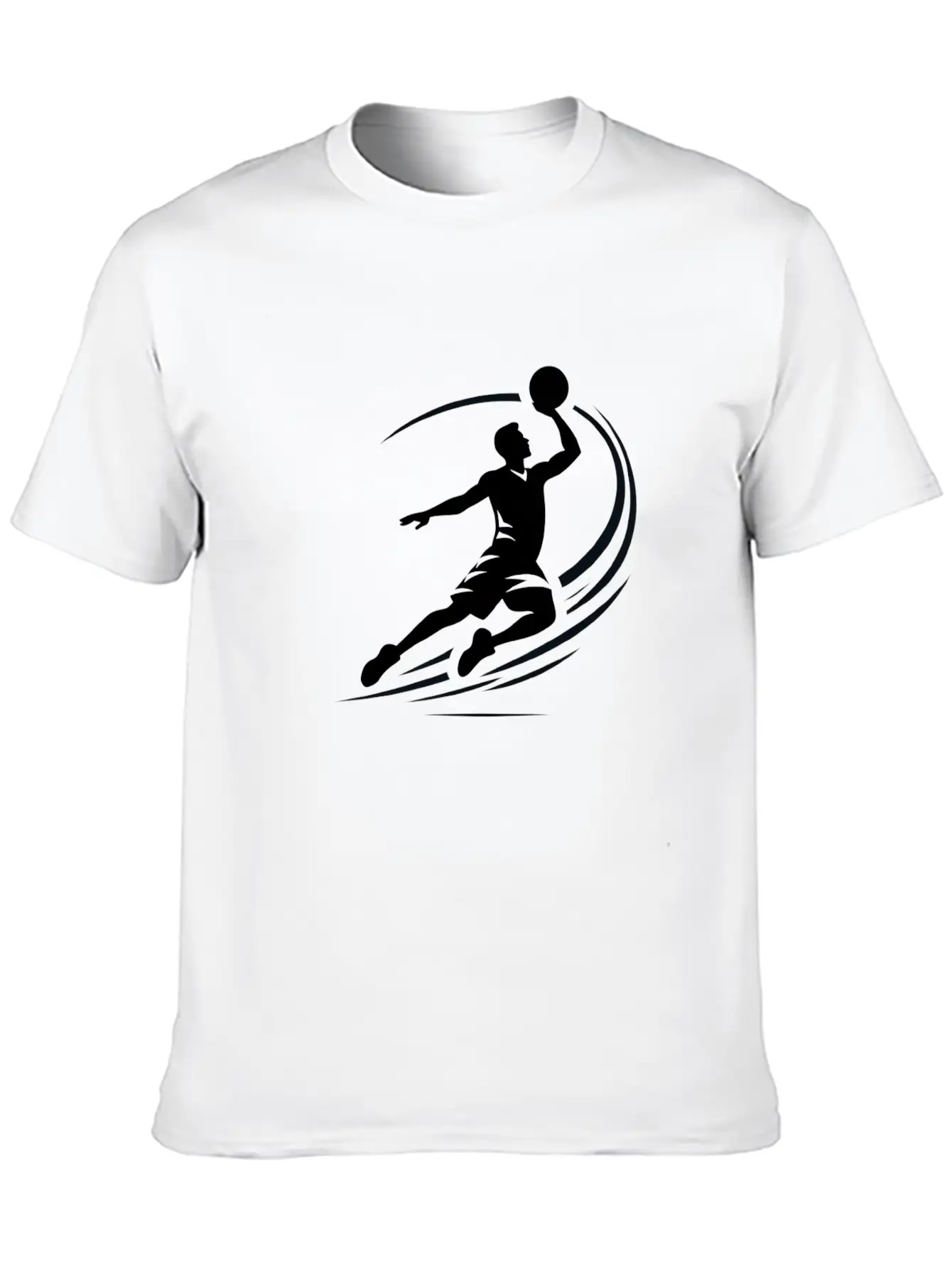 Man Basketball Athlete Silhouett Timeless Short Sleeve Tee – Comfy And Minimalist Design