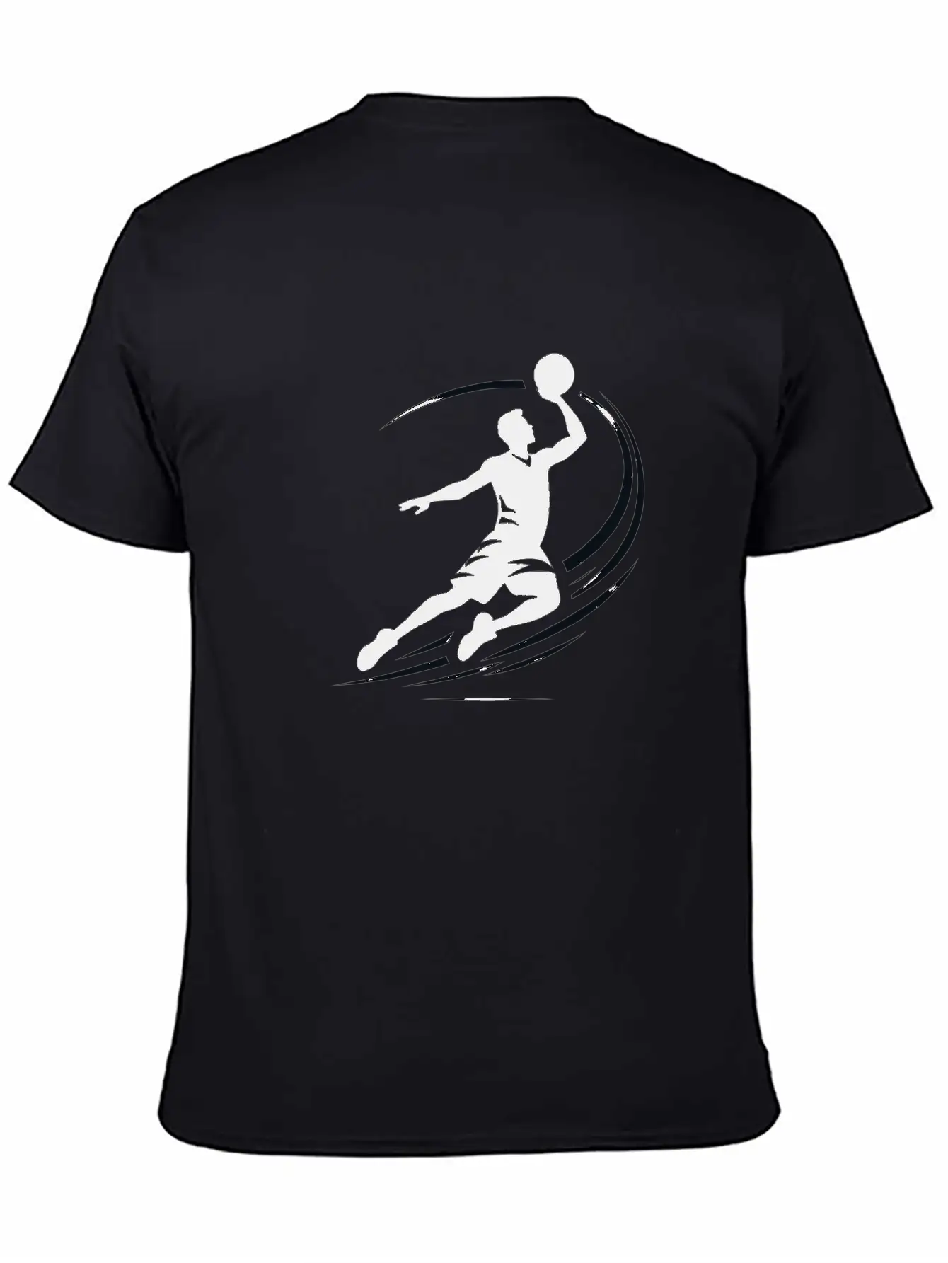 Man Basketball Athlete Silhouett Timeless Short Sleeve Tee – Comfy And Minimalist Design
