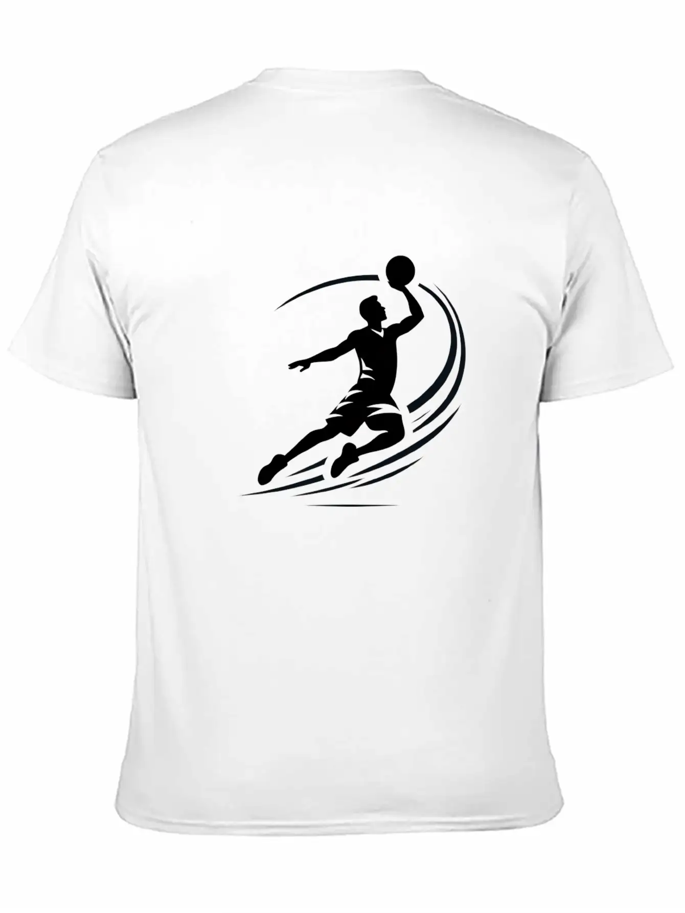 Man Basketball Athlete Silhouett Timeless Short Sleeve Tee – Comfy And Minimalist Design