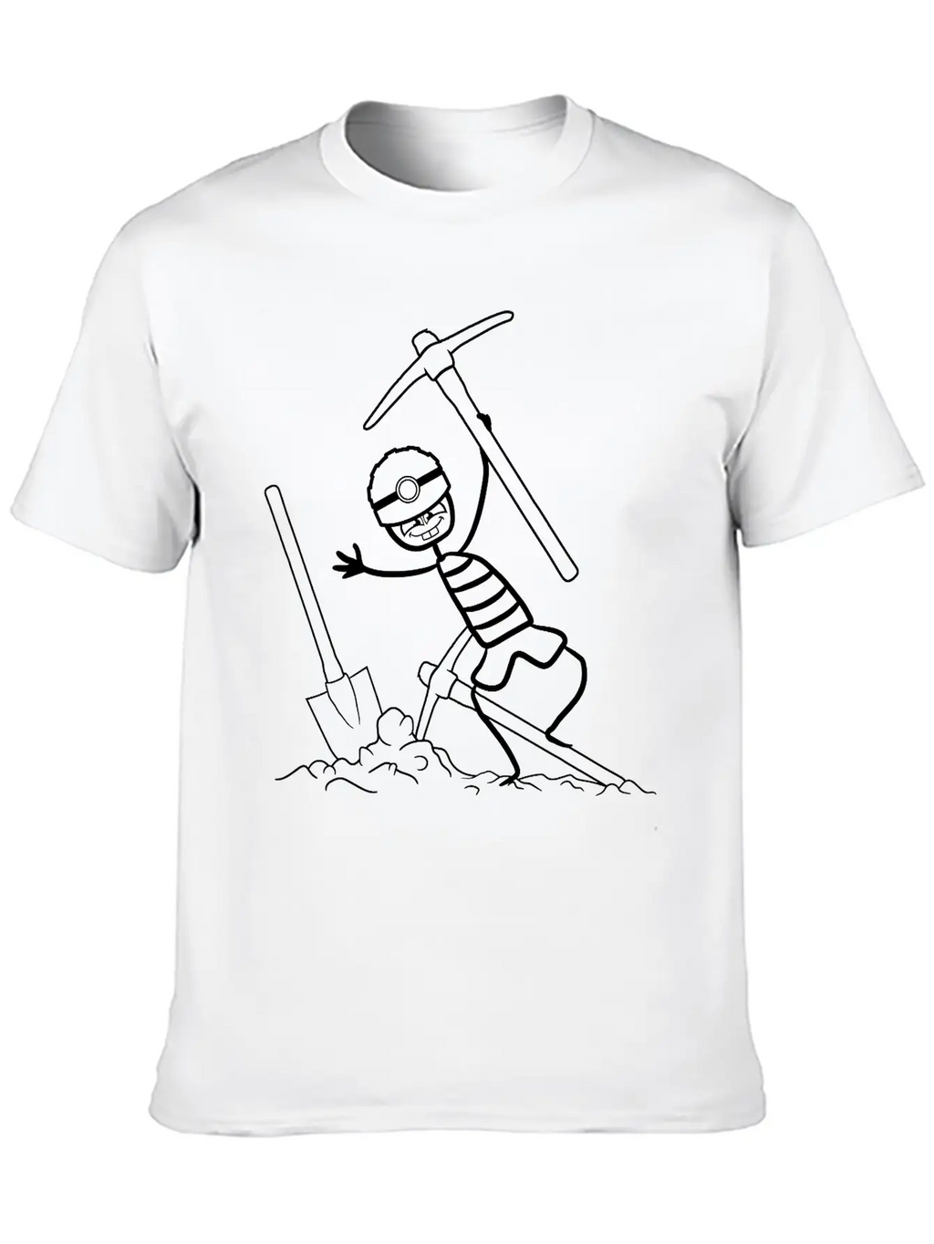 Man Boy Hoe Dig Digging Hole Shovel Digging Shovel Timeless Short Sleeve Tee – Comfy And Minimalist Design