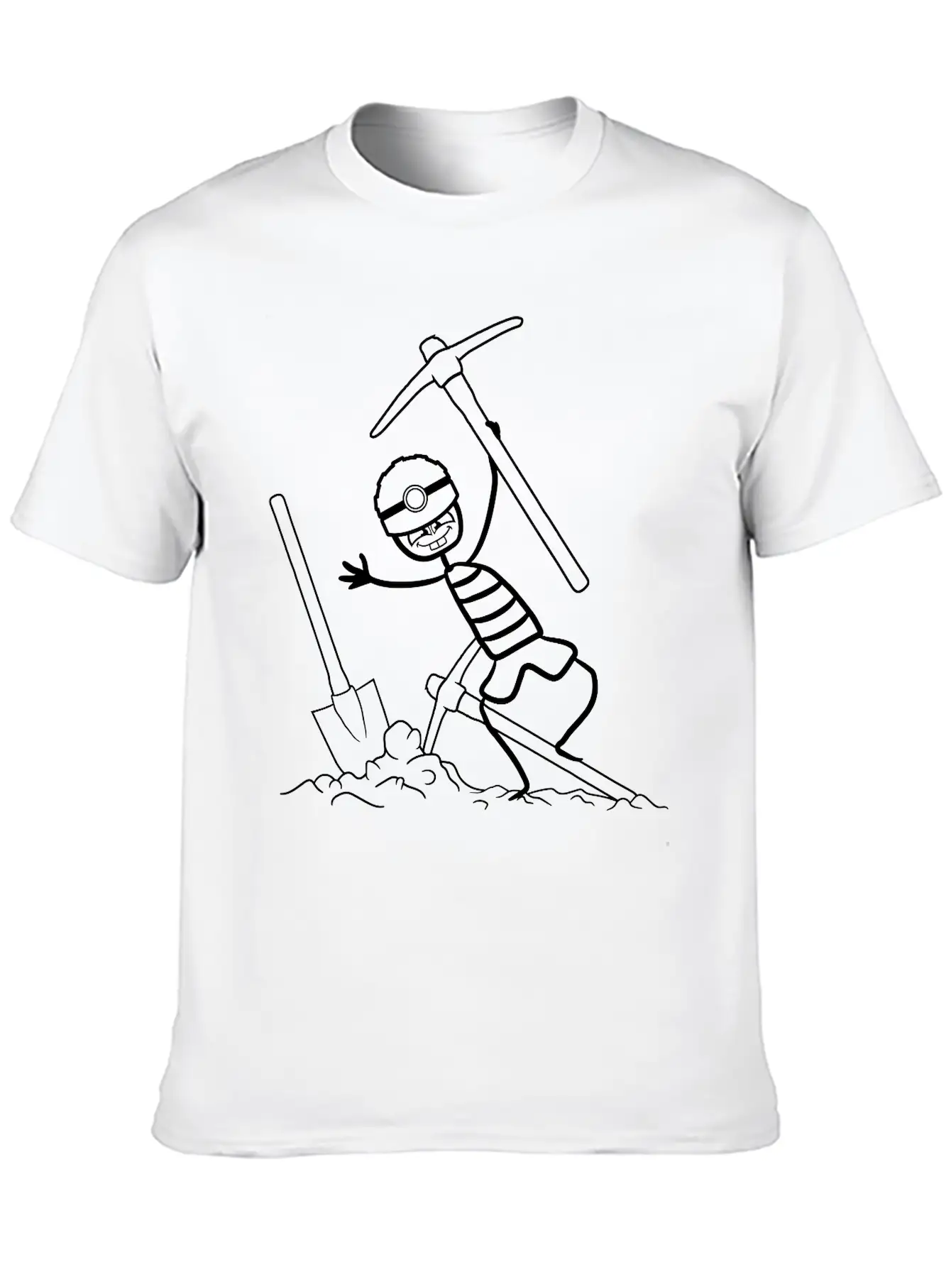 Man Boy Hoe Dig Digging Hole Shovel Digging Shovel Timeless Short Sleeve Tee – Comfy And Minimalist Design