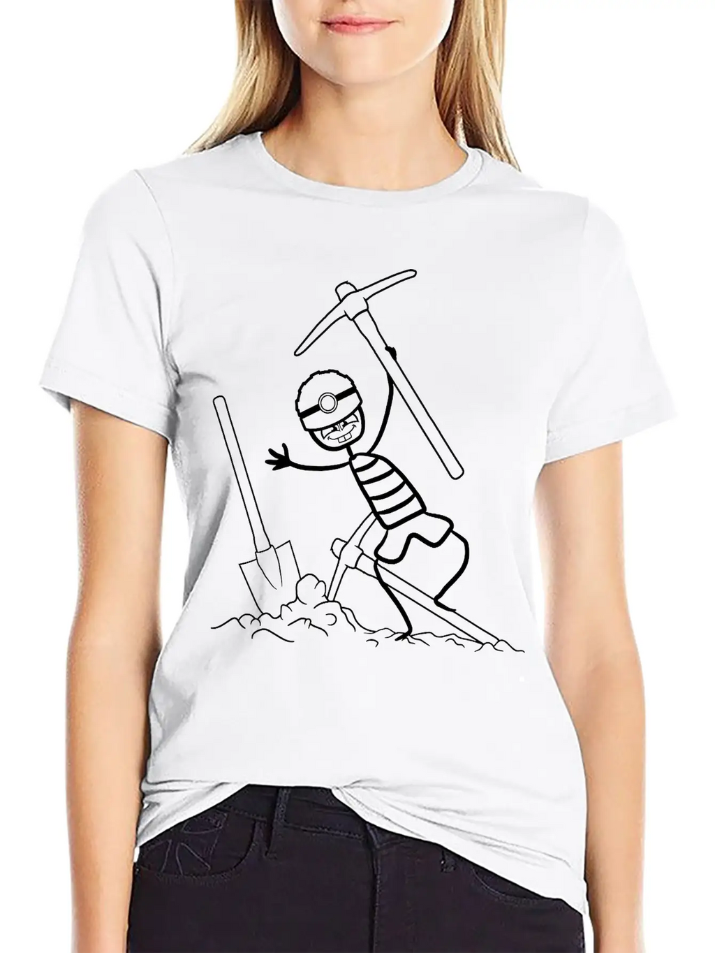 Man Boy Hoe Dig Digging Hole Shovel Digging Shovel Timeless Short Sleeve Tee – Comfy And Minimalist Design