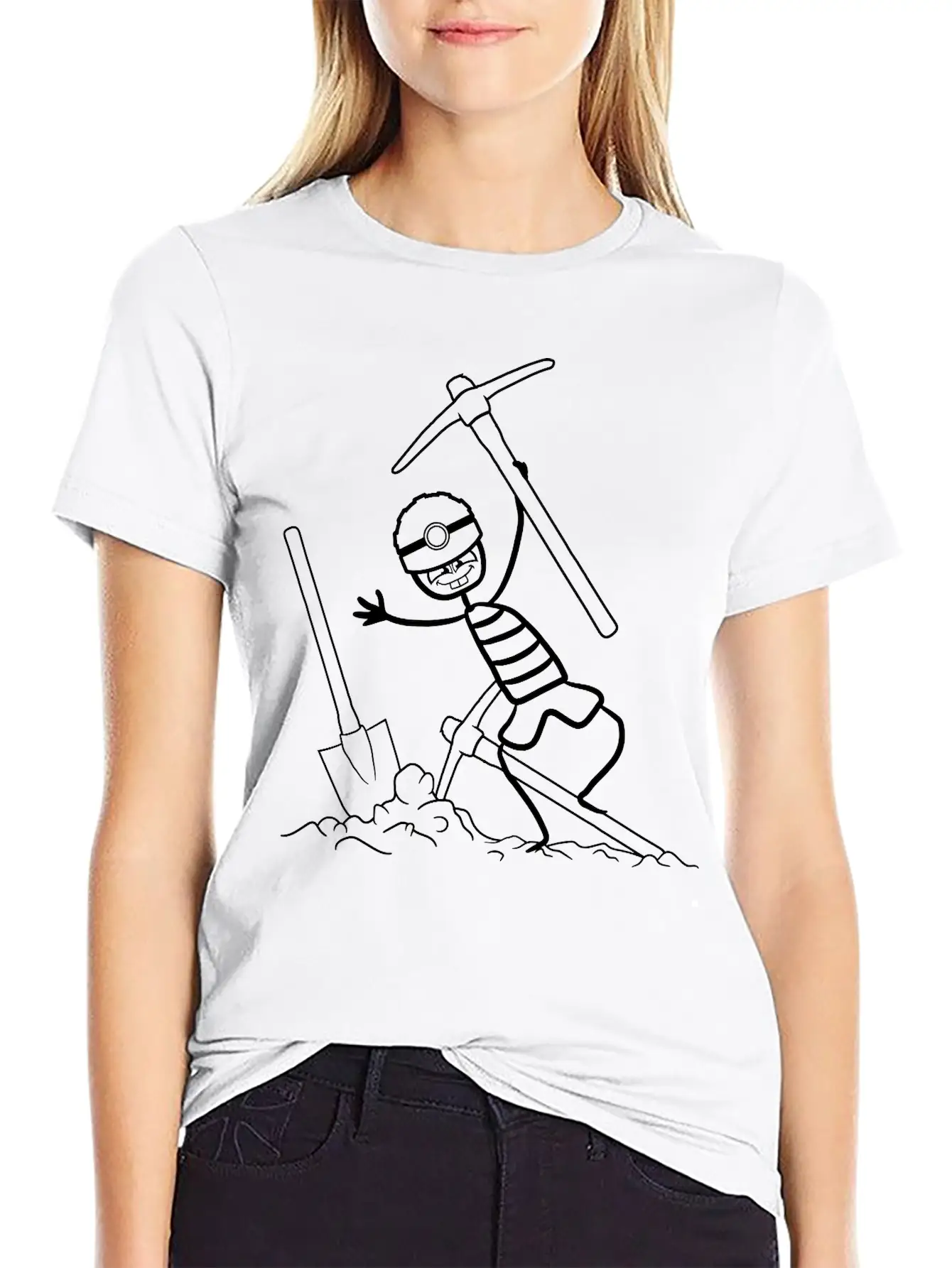Man Boy Hoe Dig Digging Hole Shovel Digging Shovel Timeless Short Sleeve Tee – Comfy And Minimalist Design