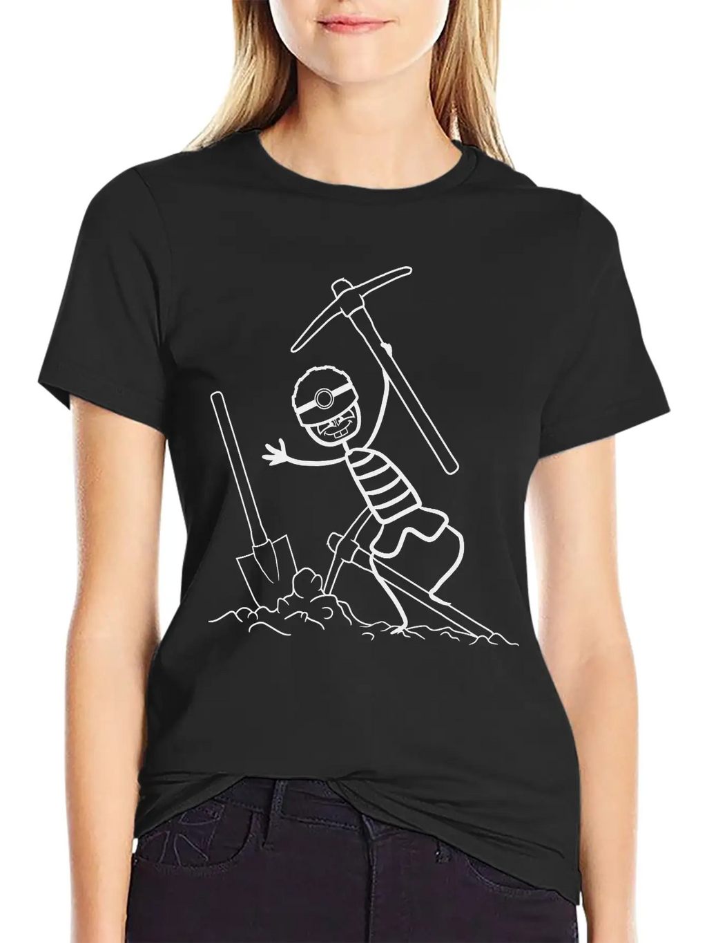 Man Boy Hoe Dig Digging Hole Shovel Digging Shovel Timeless Short Sleeve Tee – Comfy And Minimalist Design