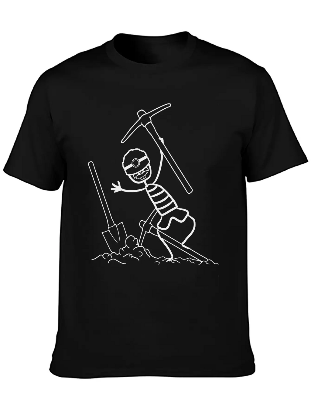 Man Boy Hoe Dig Digging Hole Shovel Digging Shovel Timeless Short Sleeve Tee – Comfy And Minimalist Design