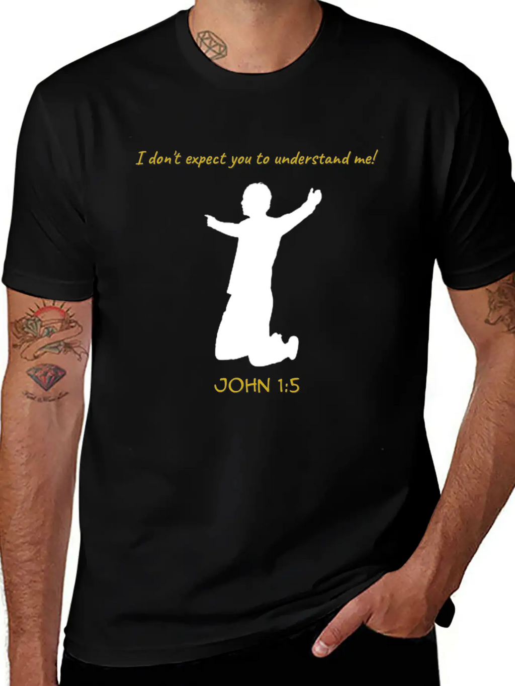 Man On Knees 1 Classic Cotton Tee – Unisex Comfort For Any Season