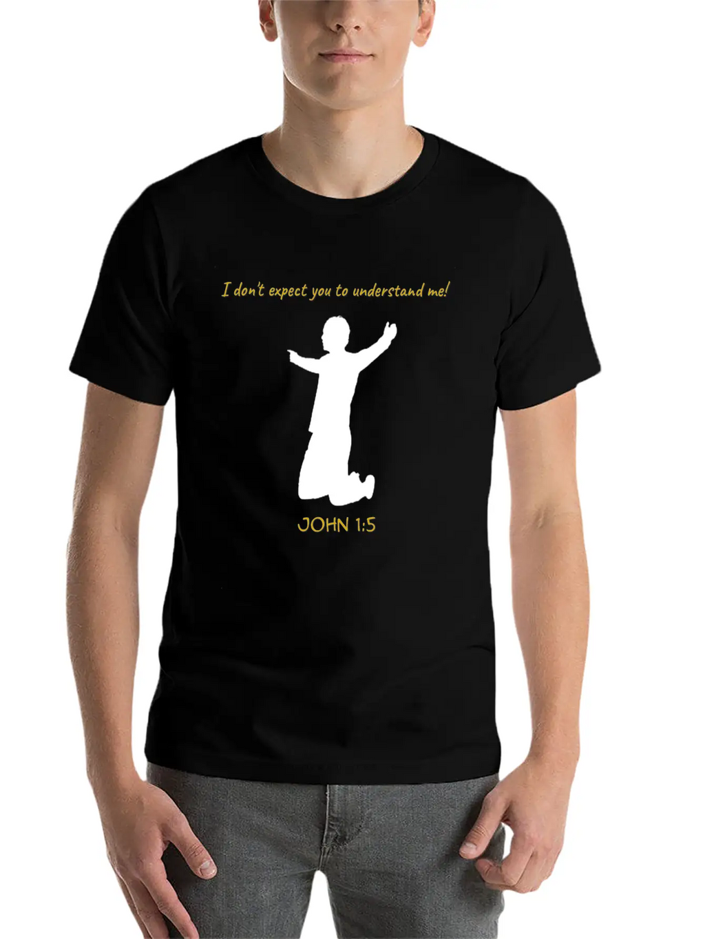 Man On Knees 1 Classic Cotton Tee – Unisex Comfort For Any Season