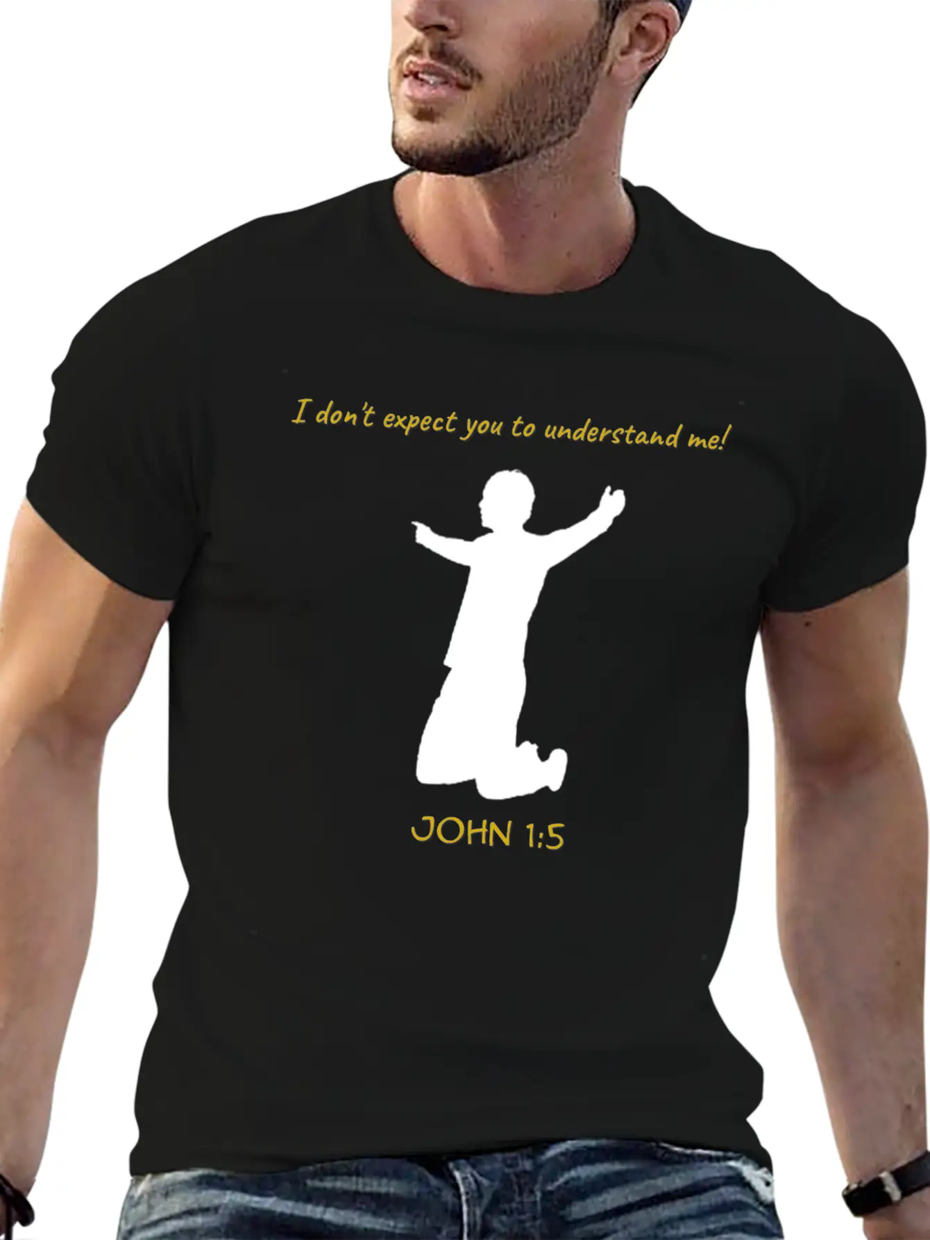 Man On Knees 1 Classic Cotton Tee – Unisex Comfort For Any Season