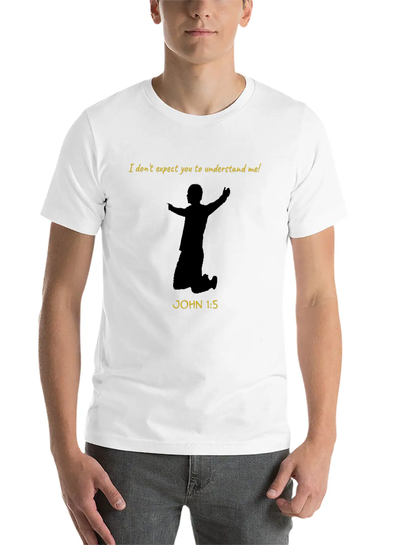 Man On Knees 1 Classic Cotton Tee – Unisex Comfort For Any Season