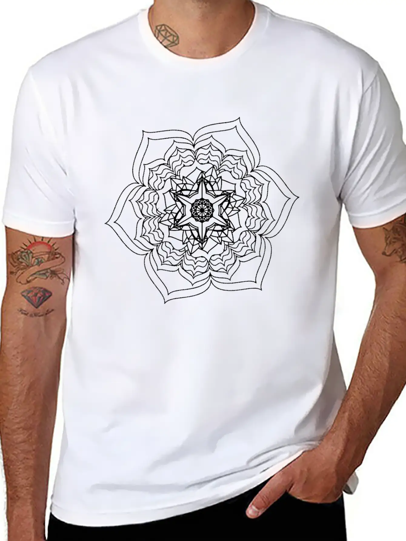 Mandala 17 Basic Graphic T-Shirt – Daily Comfort In Soft Cotton