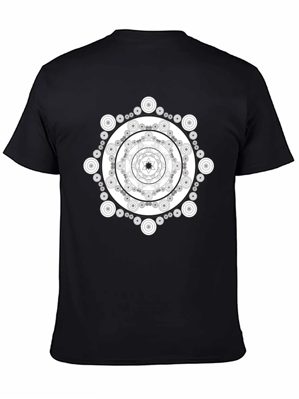 Mandala Black White Modern Fit Casual T-Shirt – Clean And Versatile Design