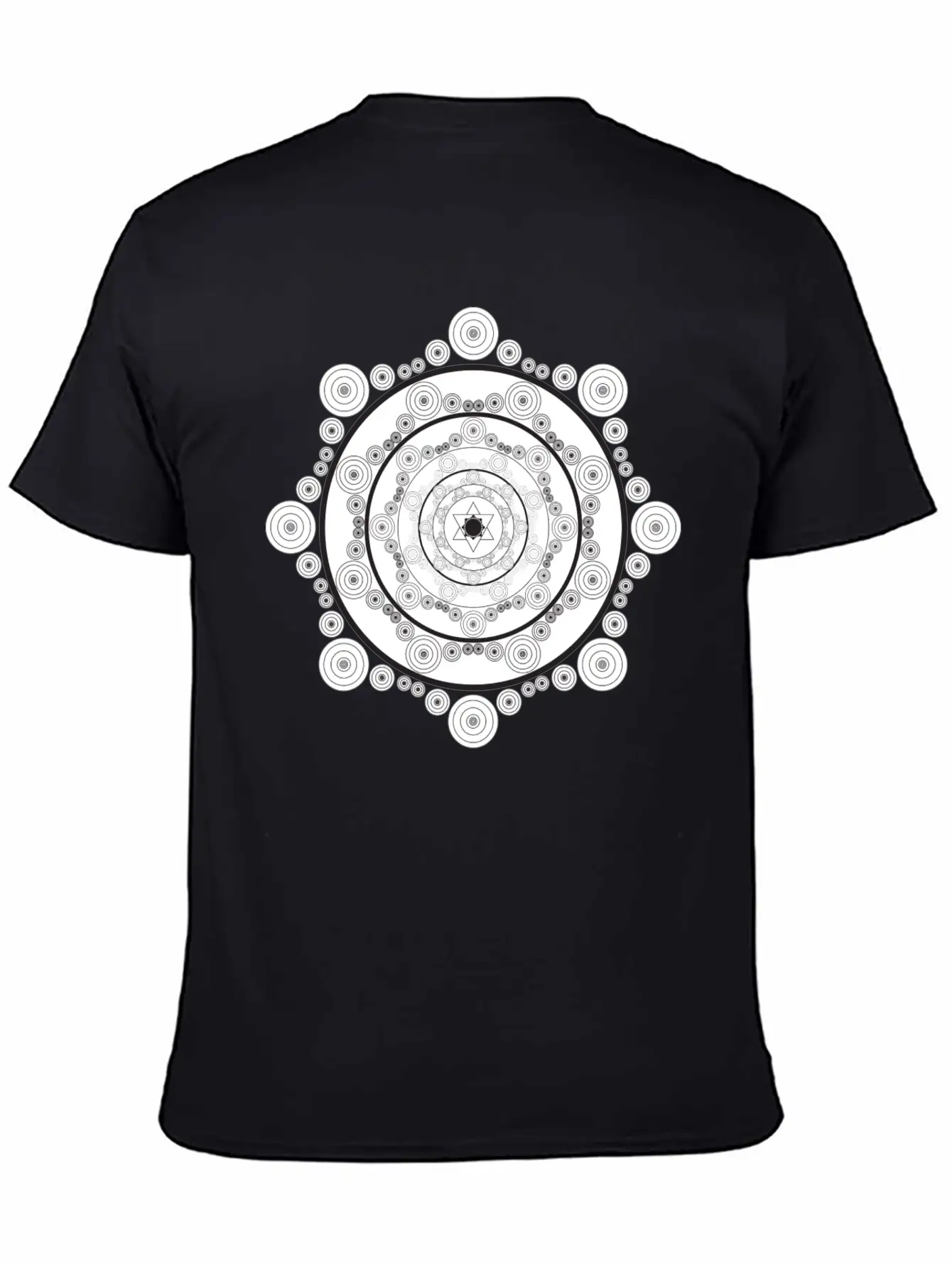 Mandala Black White Modern Fit Casual T-Shirt – Clean And Versatile Design