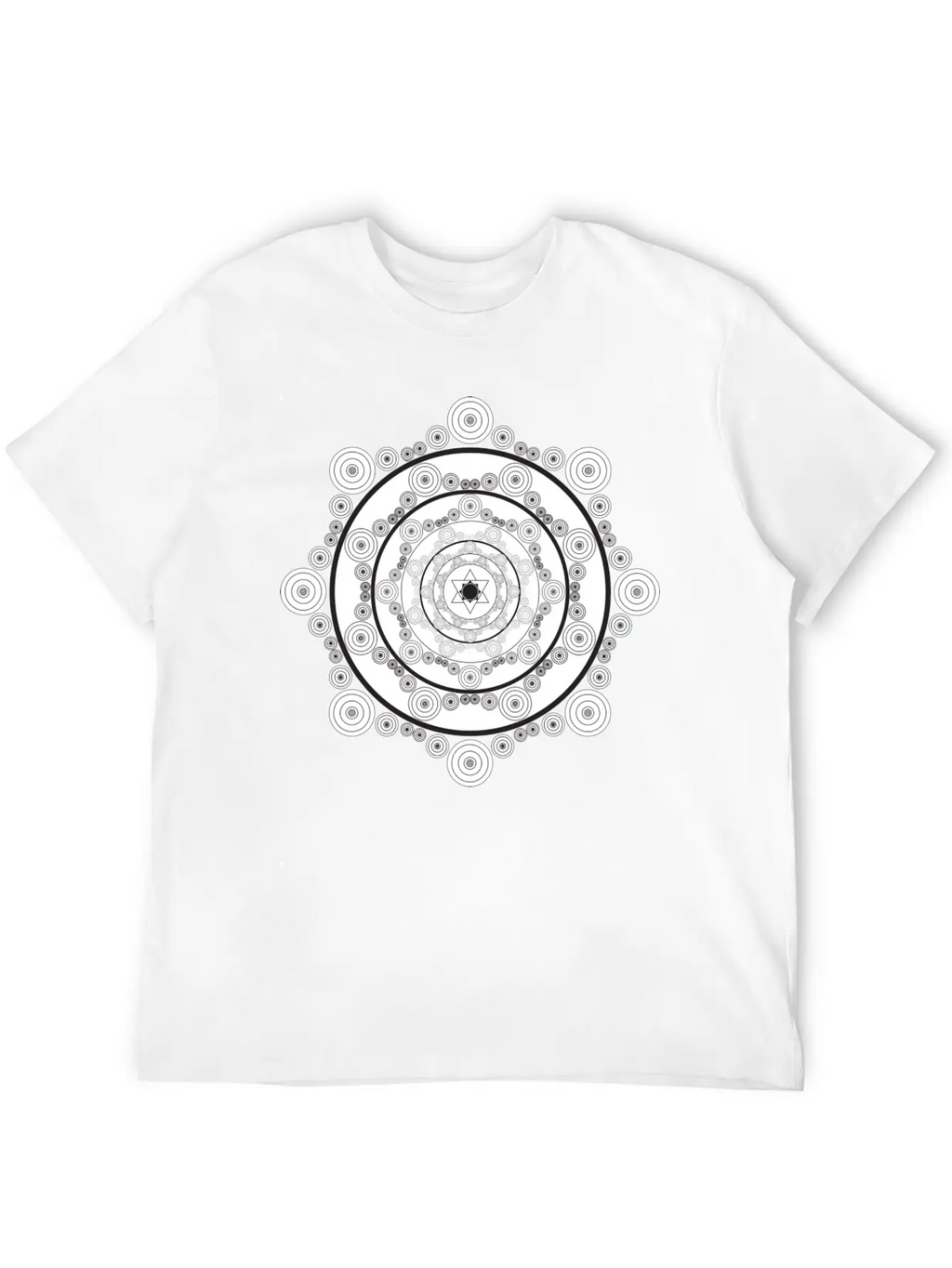 Mandala Black White Modern Fit Casual T-Shirt – Clean And Versatile Design