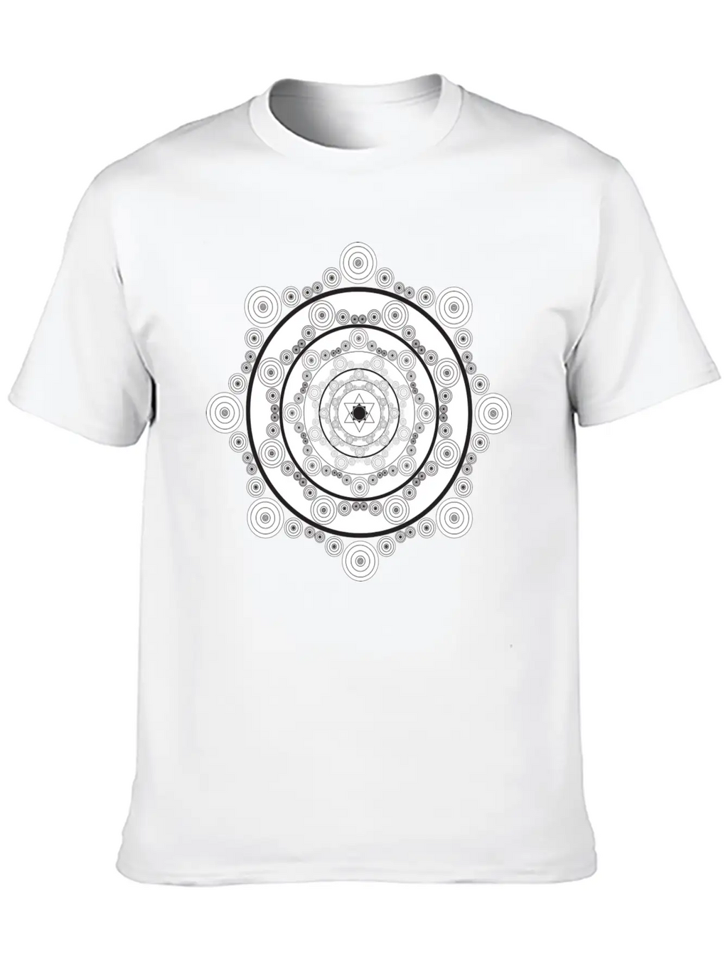 Mandala Black White Modern Fit Casual T-Shirt – Clean And Versatile Design
