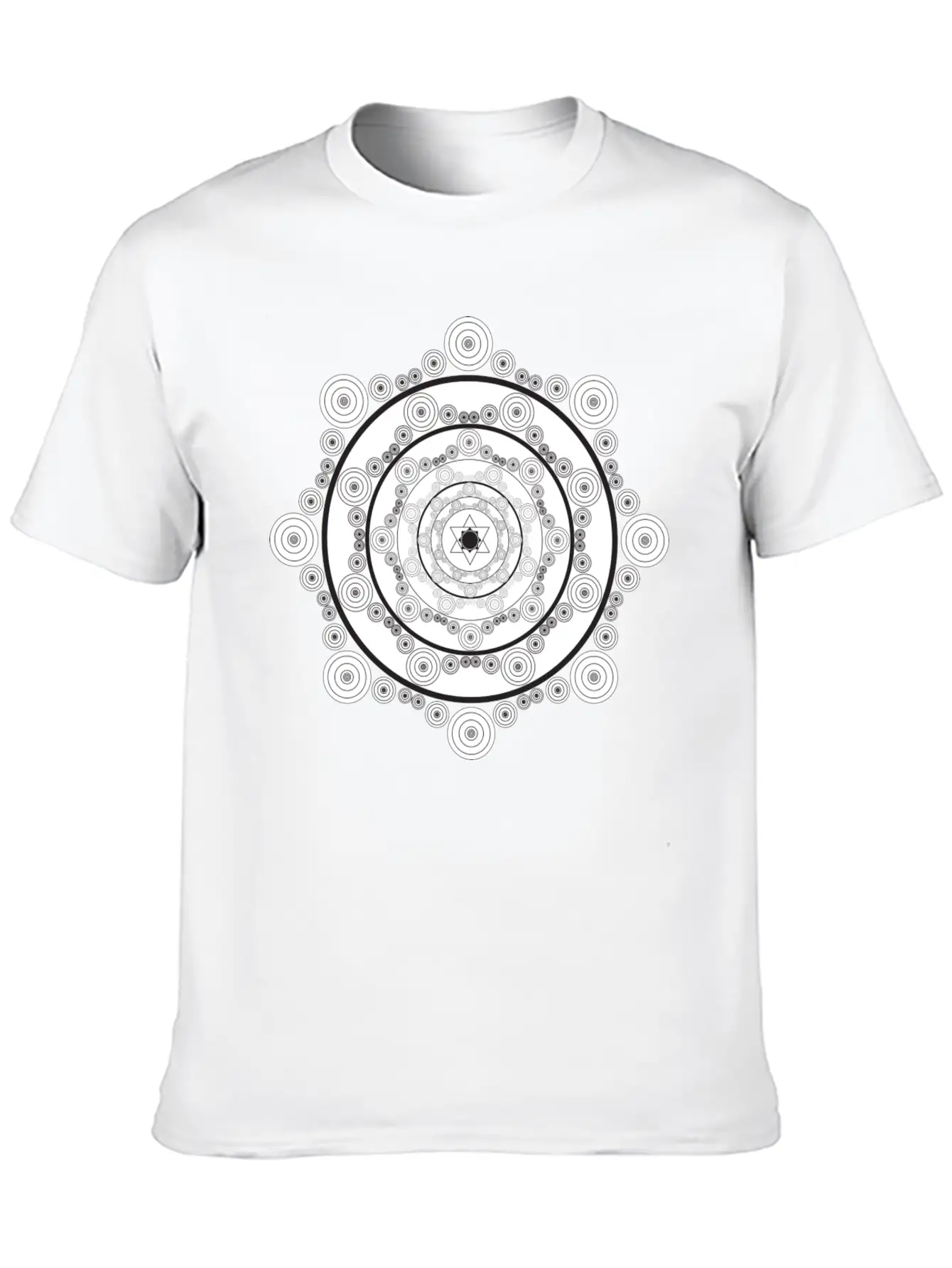 Mandala Black White Modern Fit Casual T-Shirt – Clean And Versatile Design