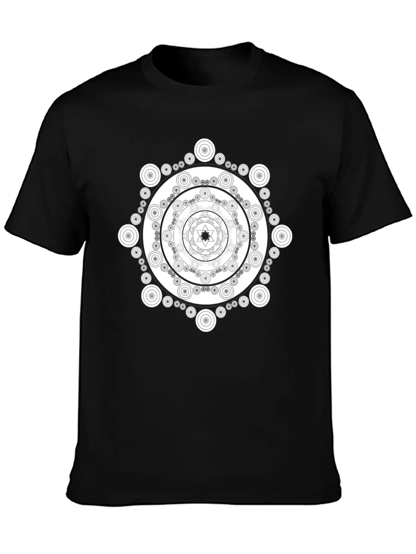 Mandala Black White Modern Fit Casual T-Shirt – Clean And Versatile Design