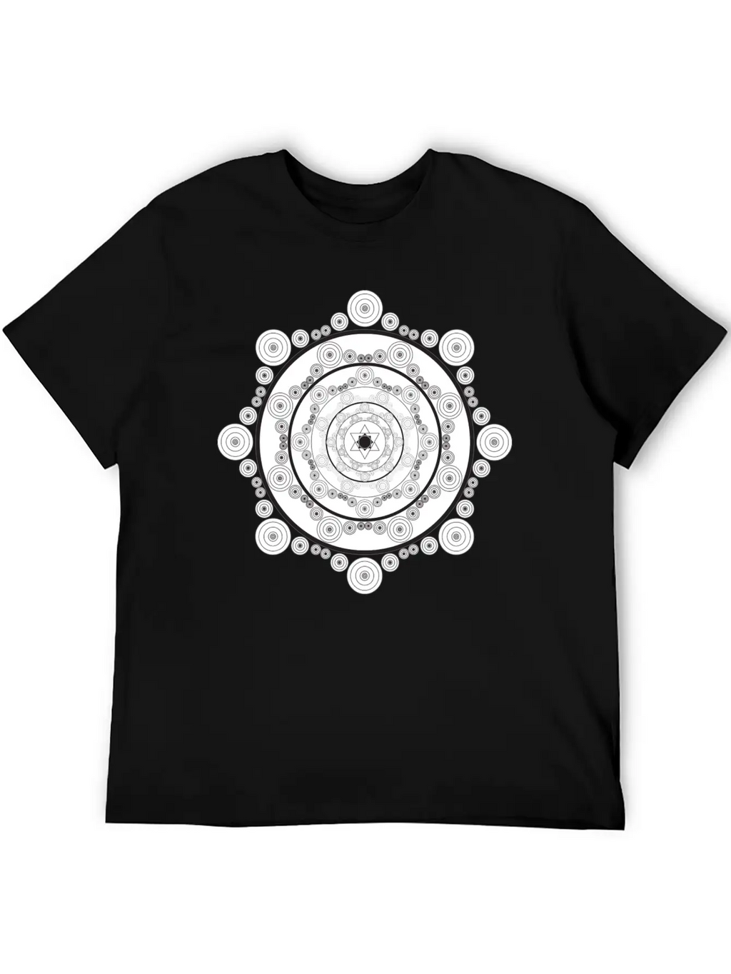 Mandala Black White Modern Fit Casual T-Shirt – Clean And Versatile Design