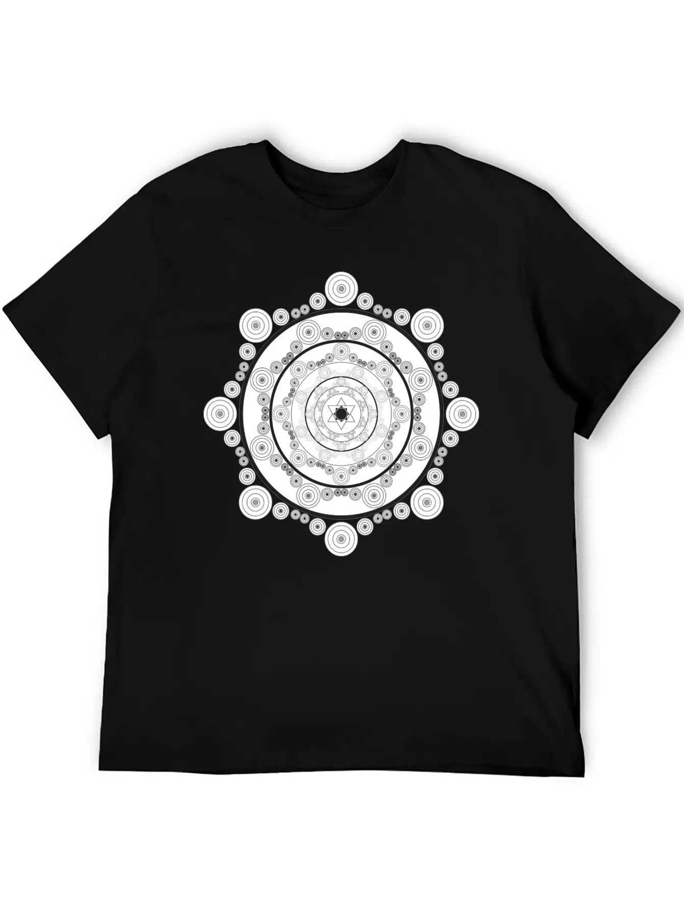 Mandala Black White Modern Fit Casual T-Shirt – Clean And Versatile Design