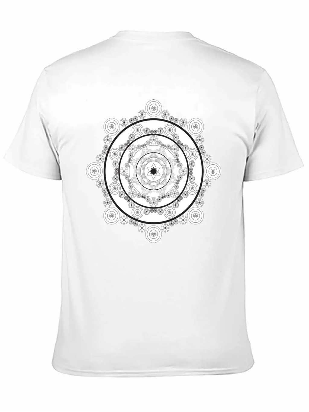 Mandala Black White Modern Fit Casual T-Shirt – Clean And Versatile Design