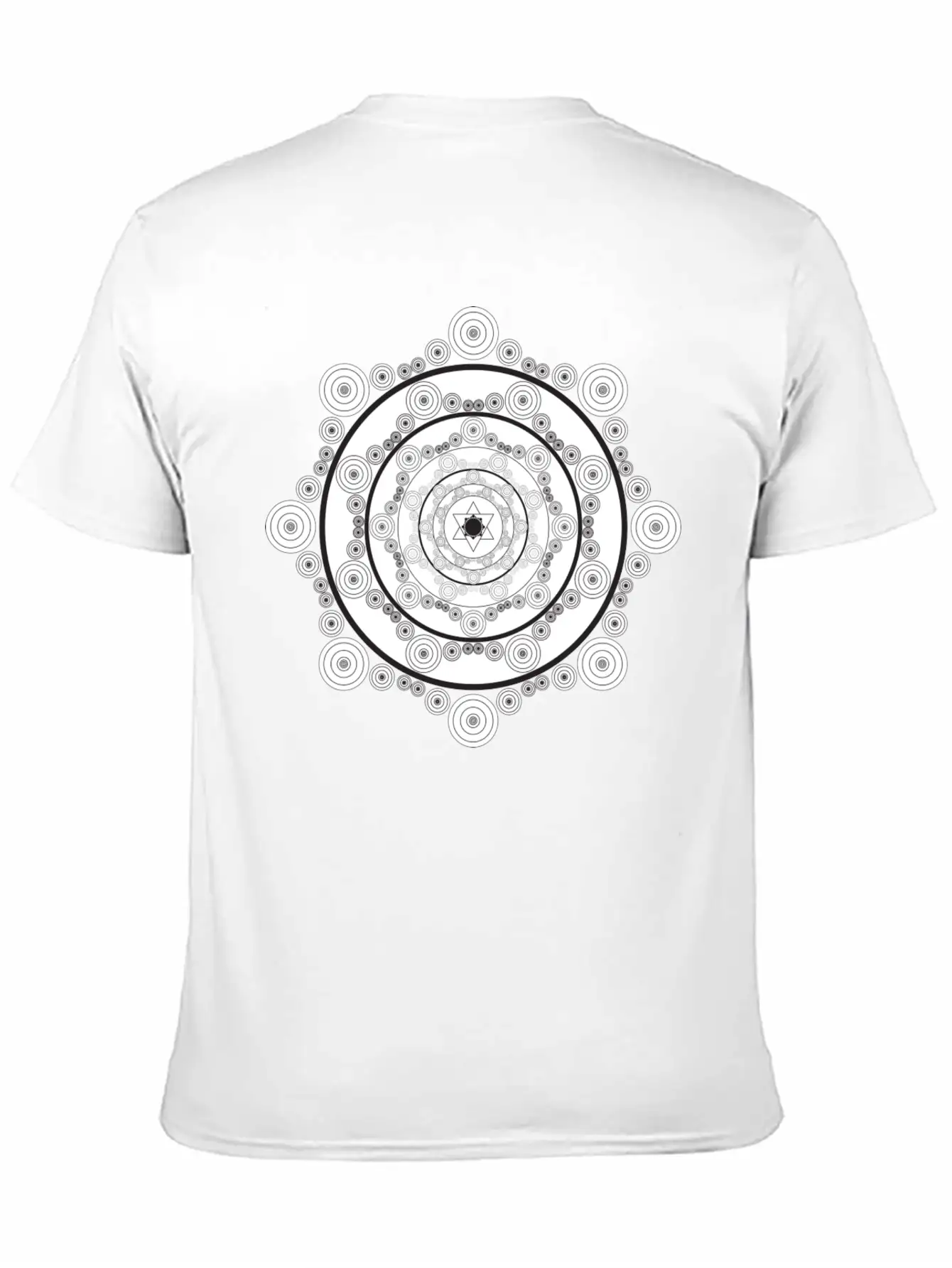 Mandala Black White Modern Fit Casual T-Shirt – Clean And Versatile Design