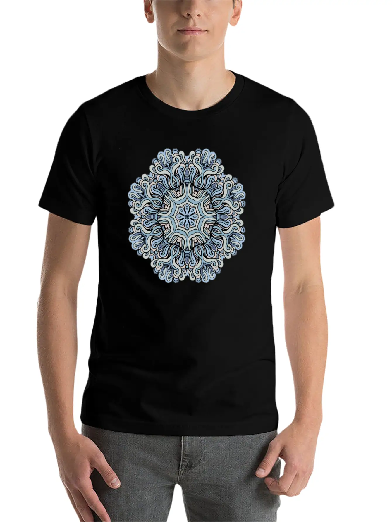 Mandala Heaven Timeless Short Sleeve Tee – Comfy And Minimalist Design