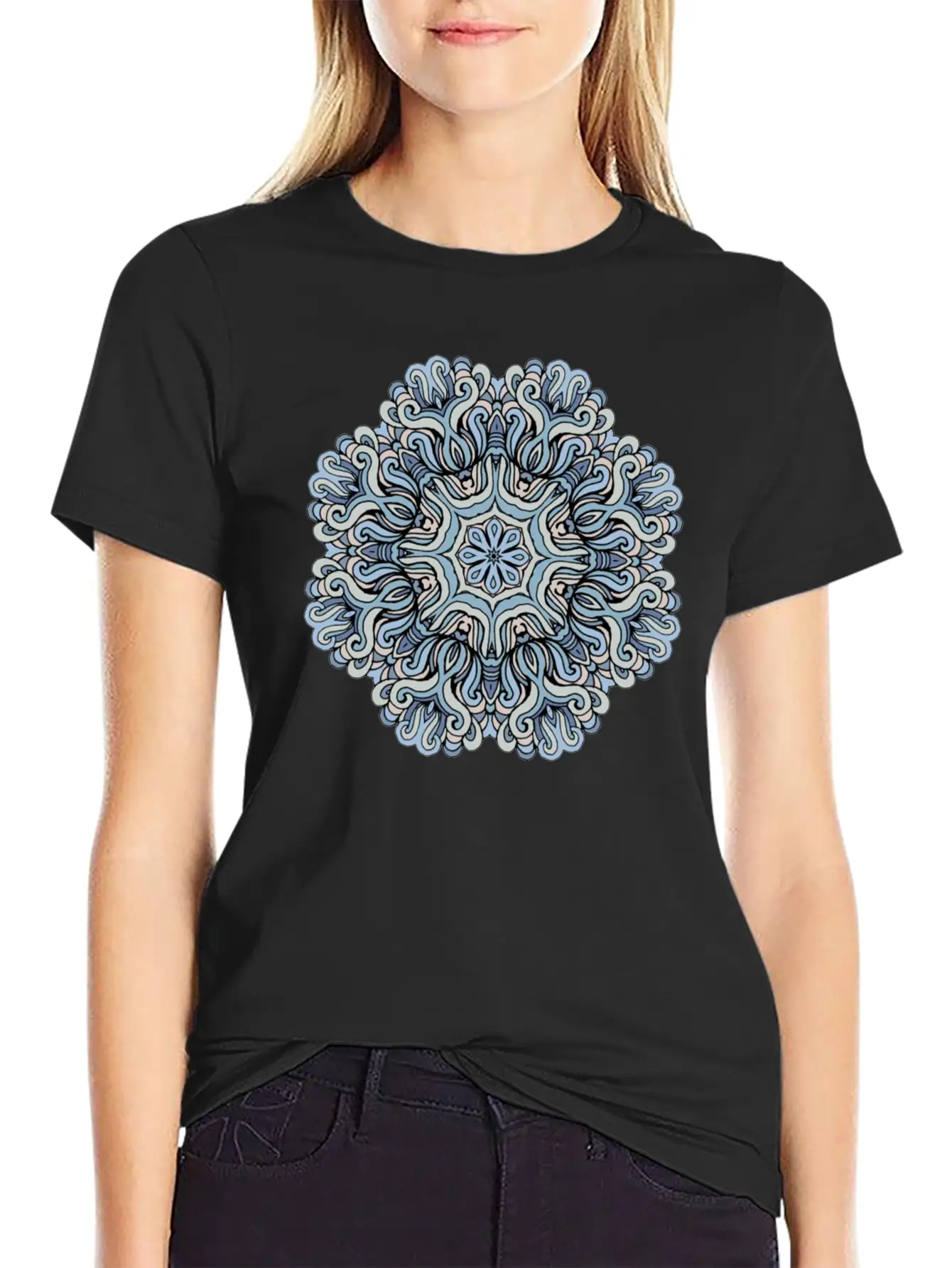 Mandala Heaven Timeless Short Sleeve Tee – Comfy And Minimalist Design