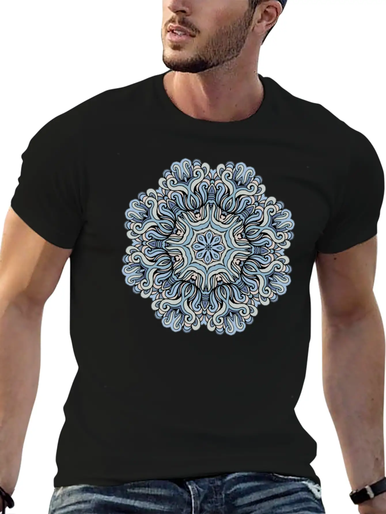 Mandala Heaven Timeless Short Sleeve Tee – Comfy And Minimalist Design