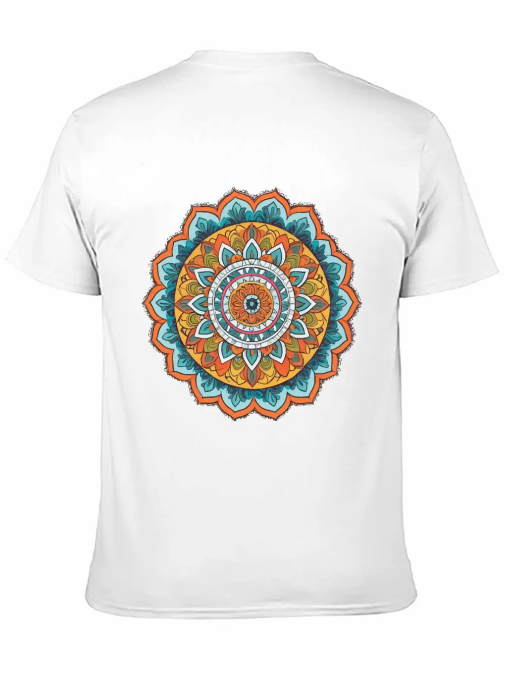 Mandala Of Various Colors Relaxed Everyday Tee – Lightweight And Durable Cotton