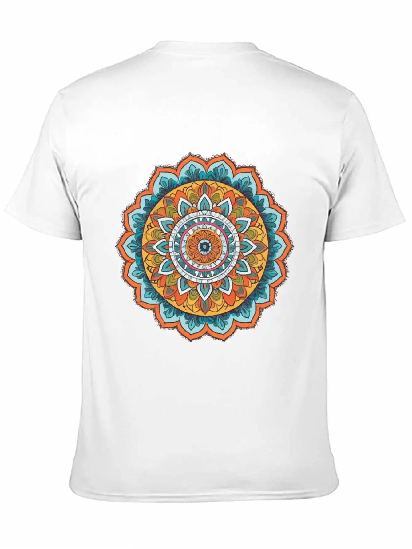 Mandala Of Various Colors Relaxed Everyday Tee – Lightweight And Durable Cotton