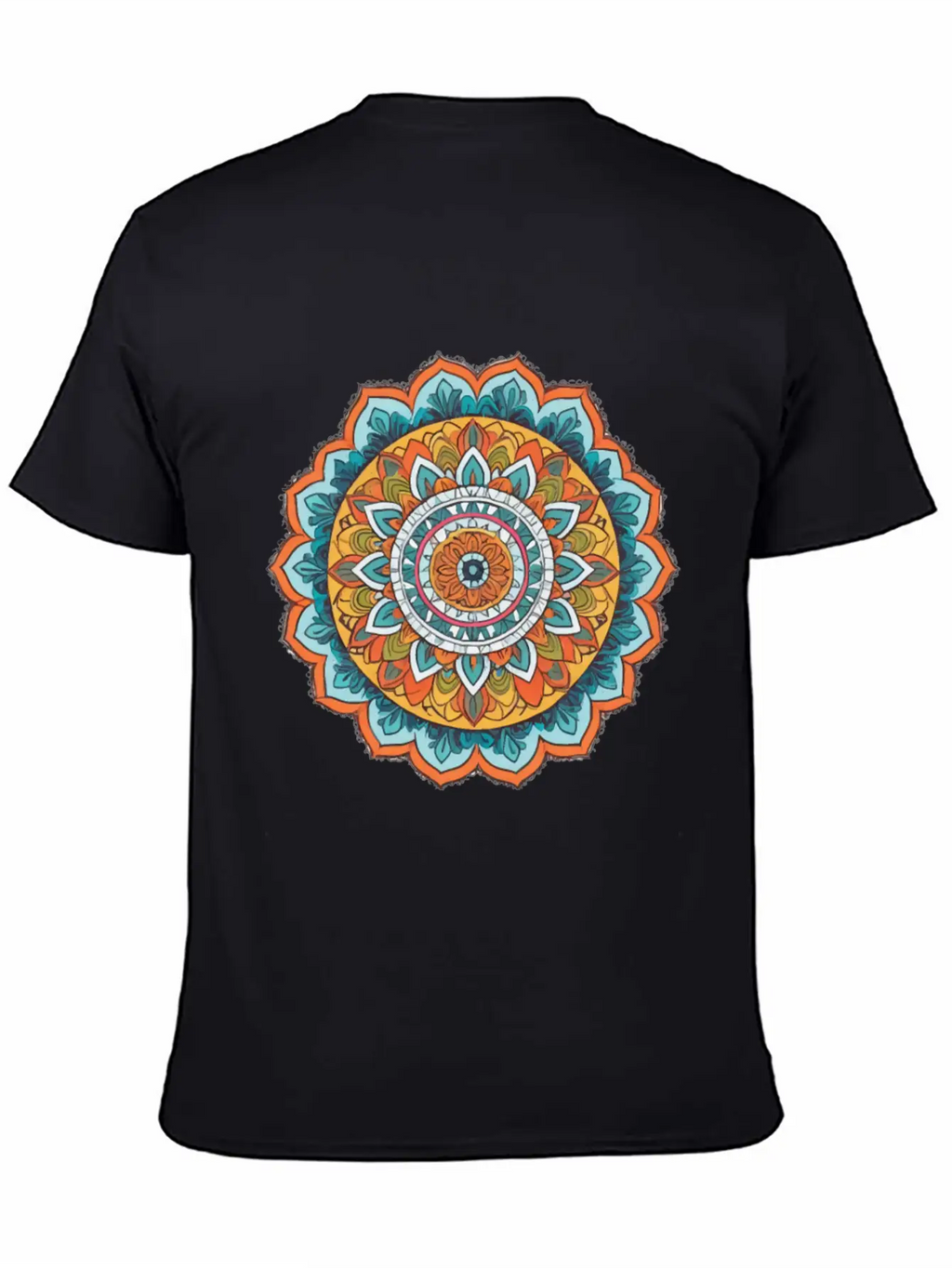 Mandala Of Various Colors Relaxed Everyday Tee – Lightweight And Durable Cotton