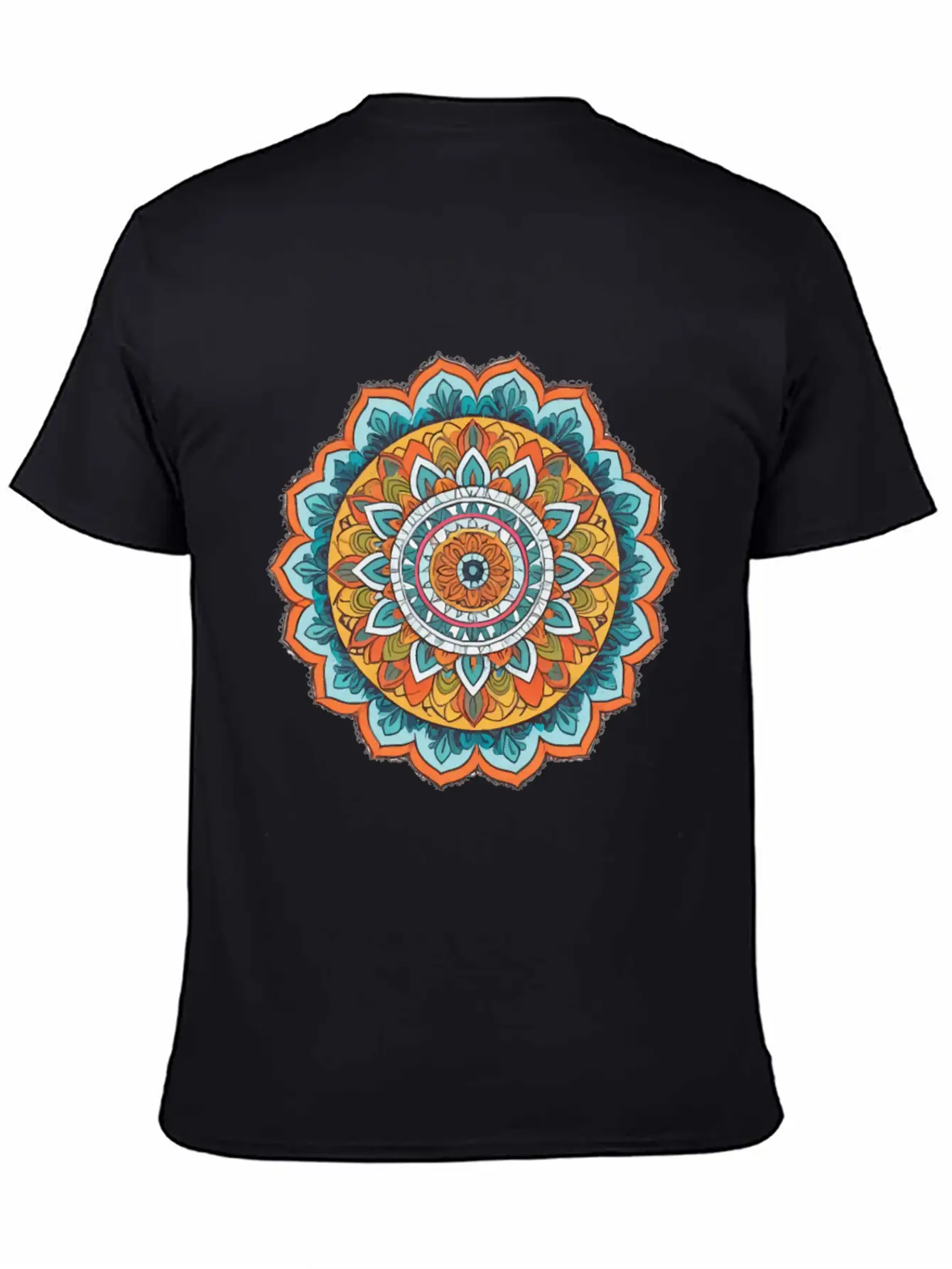 Mandala Of Various Colors Relaxed Everyday Tee – Lightweight And Durable Cotton