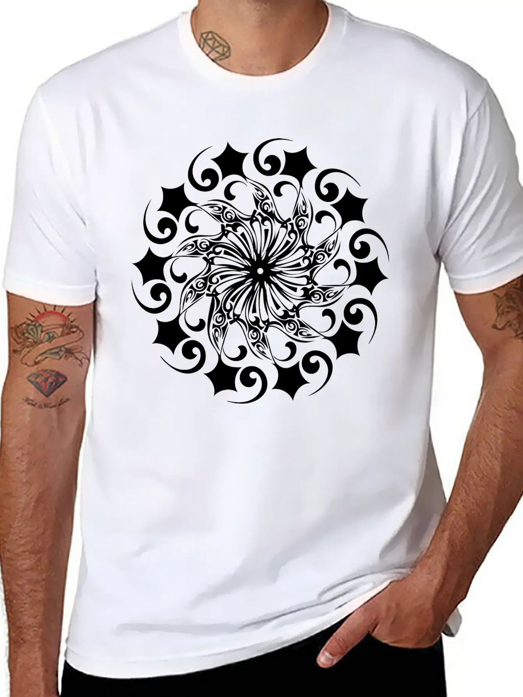 Mandala Vector Shape Geometric Basic Graphic T-Shirt – Daily Comfort In Soft Cotton