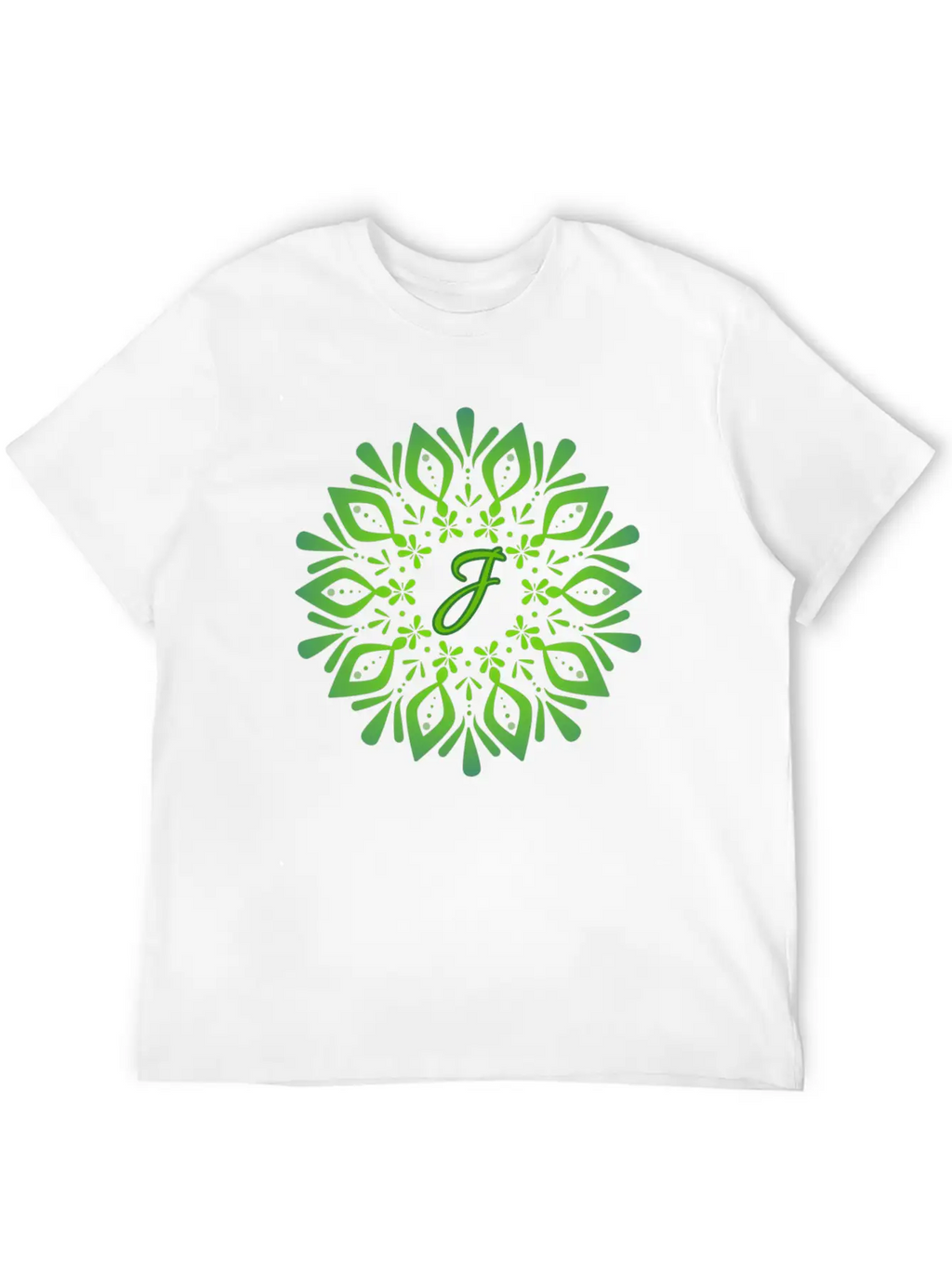 Mandala With Letter J Unisex Casual T-Shirt – Clean Design For Daily Comfort