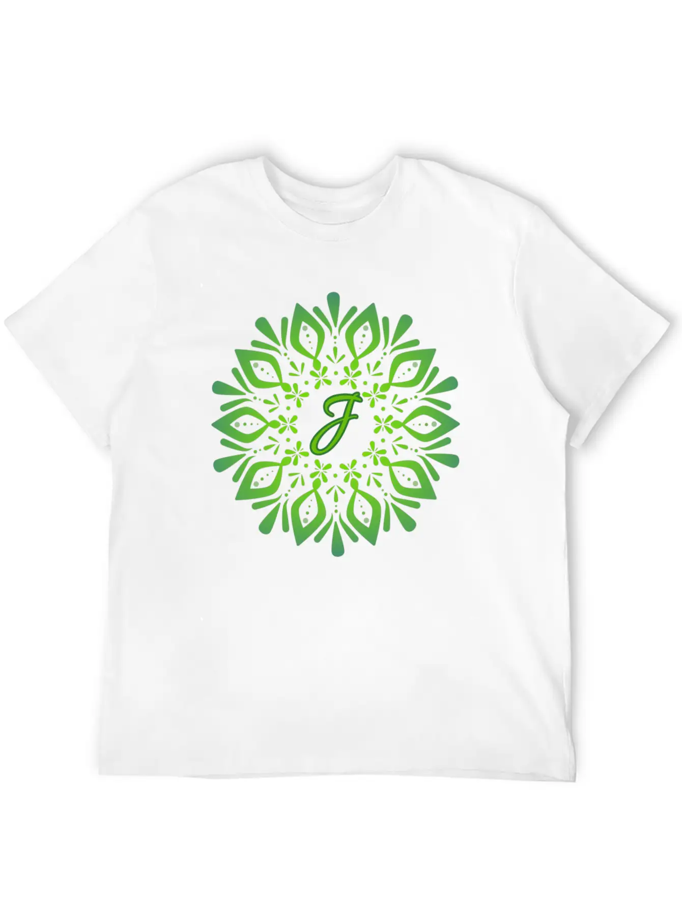 Mandala With Letter J Unisex Casual T-Shirt – Clean Design For Daily Comfort