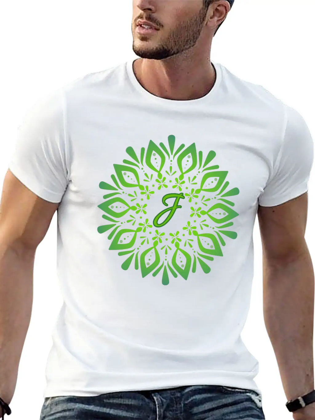 Mandala With Letter J Unisex Casual T-Shirt – Clean Design For Daily Comfort