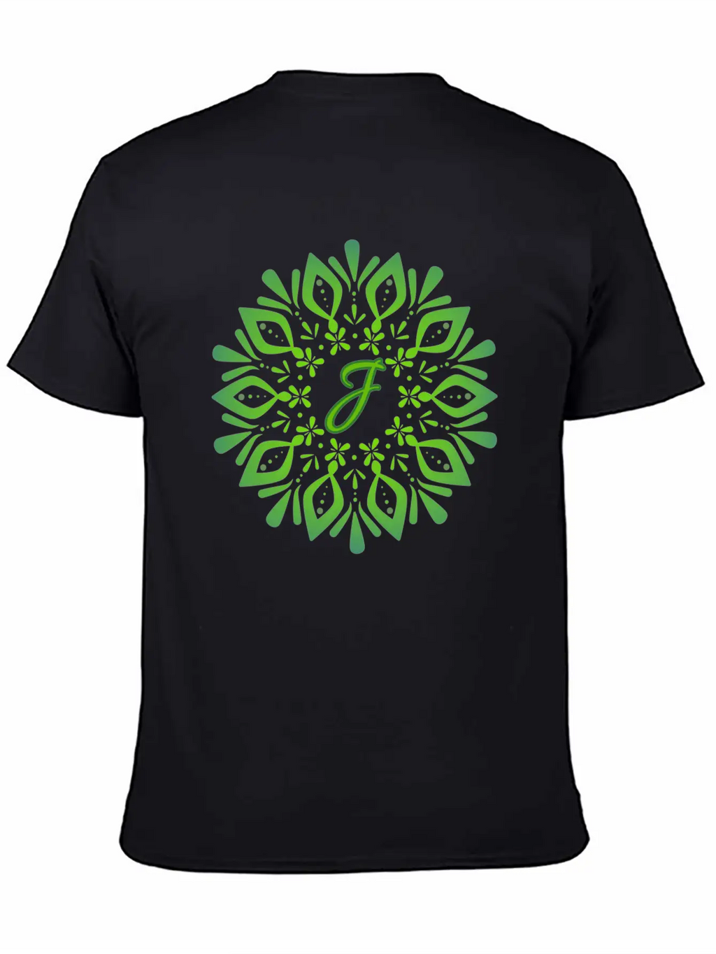 Mandala With Letter J Unisex Casual T-Shirt – Clean Design For Daily Comfort