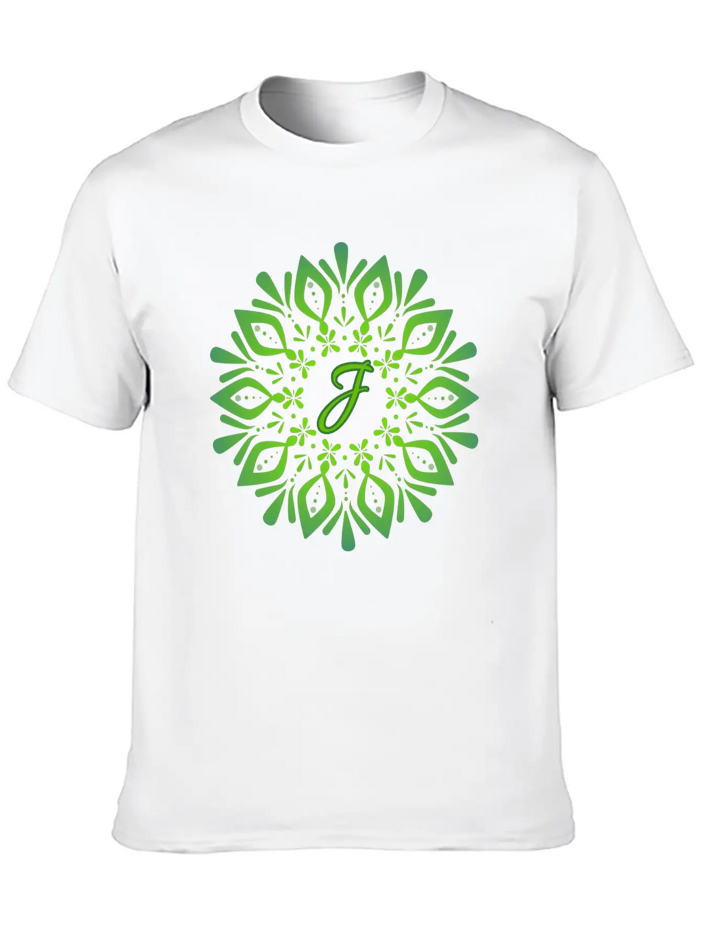 Mandala With Letter J Unisex Casual T-Shirt – Clean Design For Daily Comfort