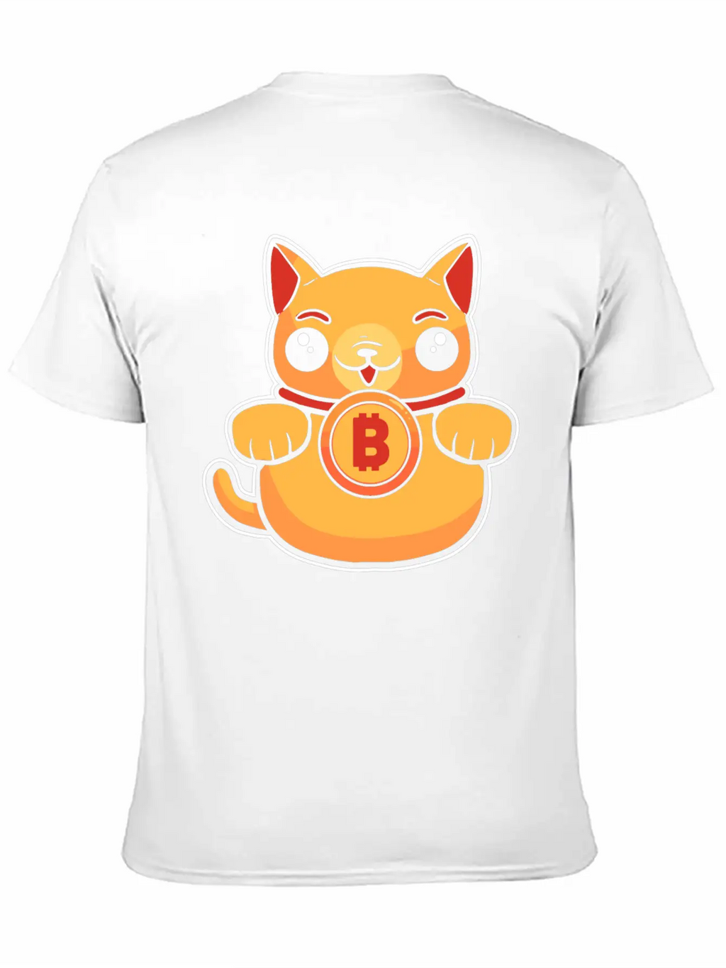 Maneki Neko Lucky Cat Crypto Bitcoin Basic Graphic T-Shirt – Daily Comfort In Soft Cotton