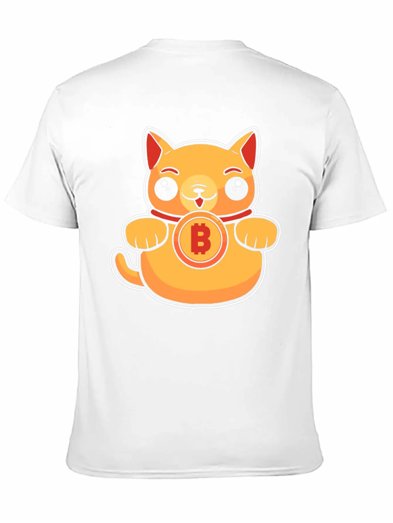 Maneki Neko Lucky Cat Crypto Bitcoin Basic Graphic T-Shirt – Daily Comfort In Soft Cotton
