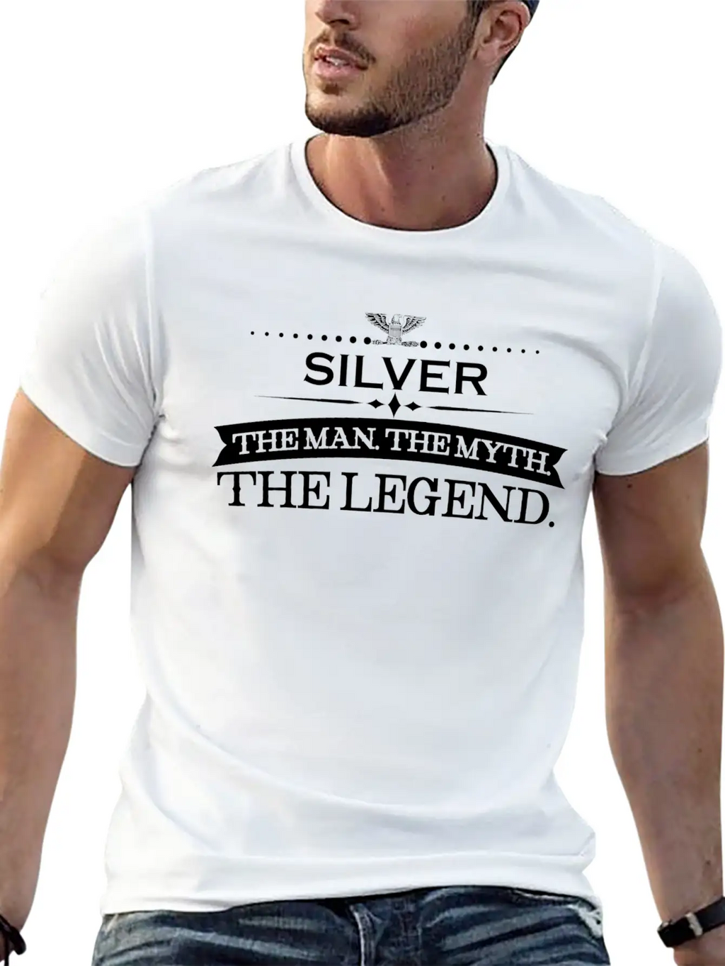 Mann Mythos Legende Geschenk Silver Relaxed Everyday Tee – Lightweight And Durable Cotton