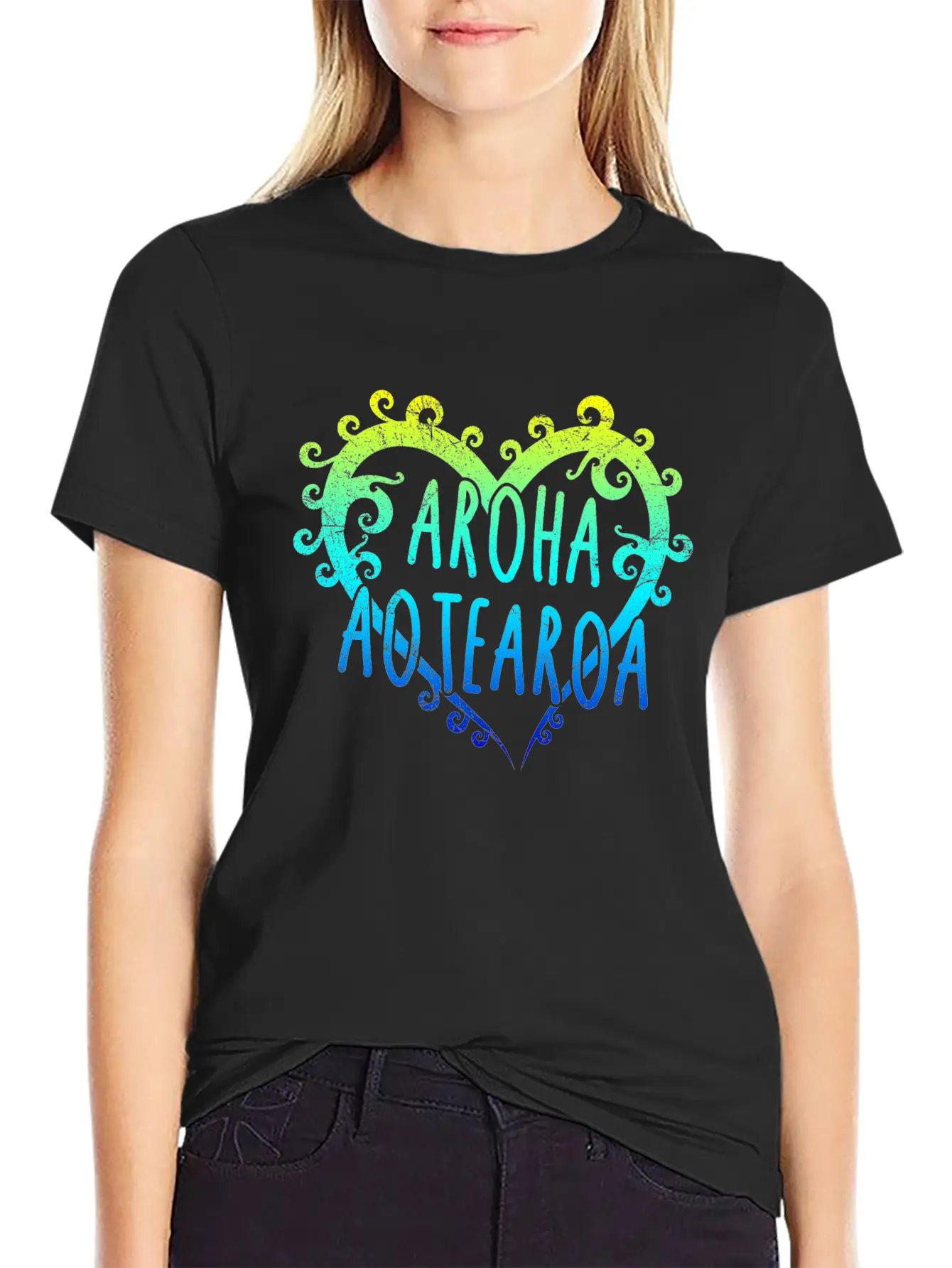 Maori Aroha Aotearoa Siver Fern Heart Gift Idea Essential Cotton Tee For Daily Outfits – Unisex Style