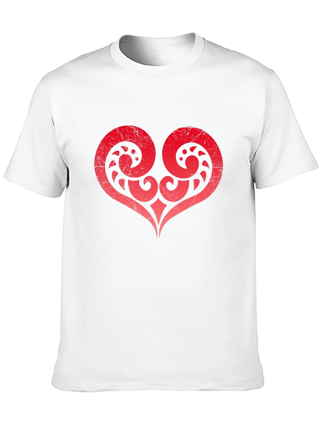 Maori Koru Love Heart Tribal Tattoo Gift Idea Stylish Everyday T-Shirt – Unisex Basic Cotton Tee