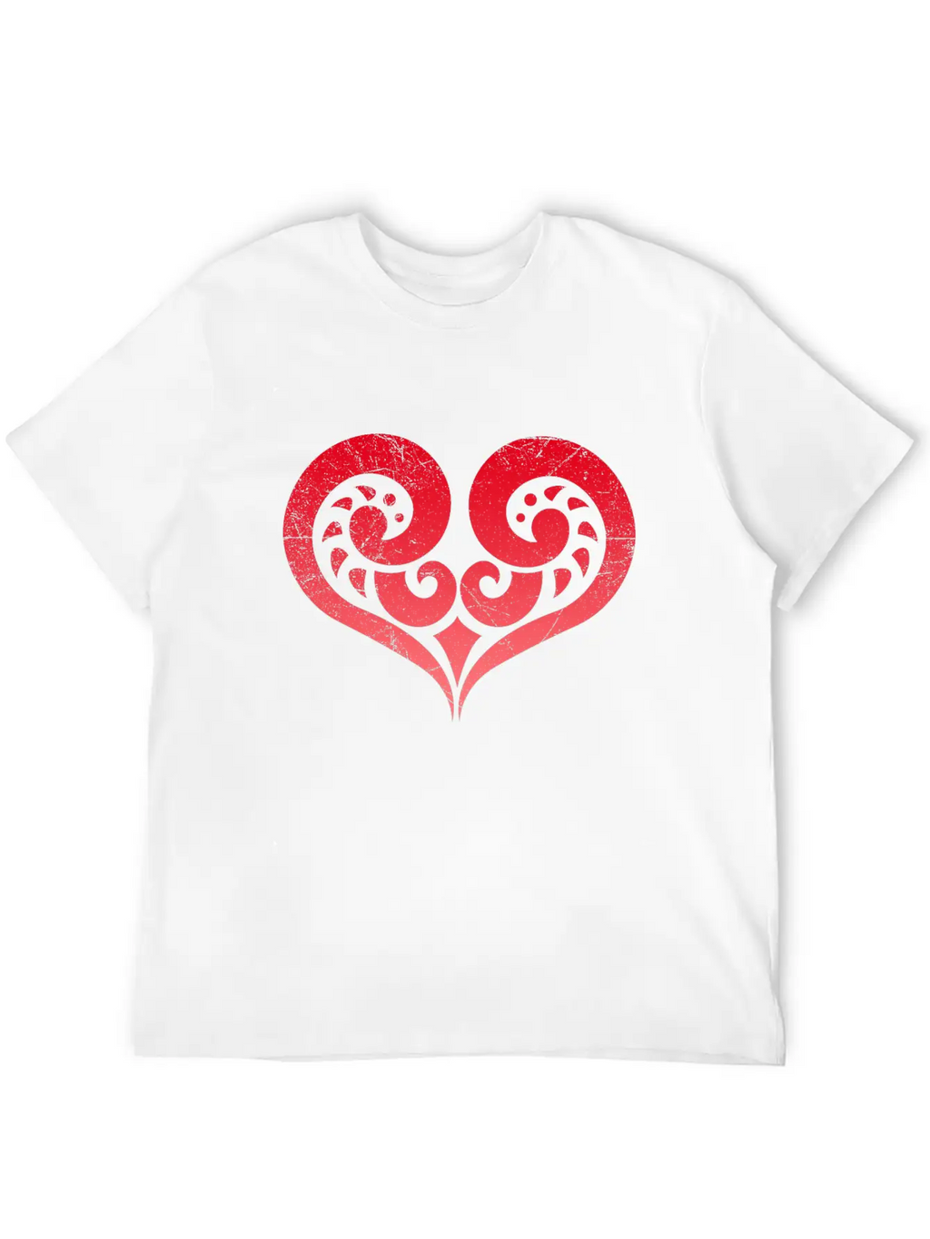 Maori Koru Love Heart Tribal Tattoo Gift Idea Stylish Everyday T-Shirt – Unisex Basic Cotton Tee