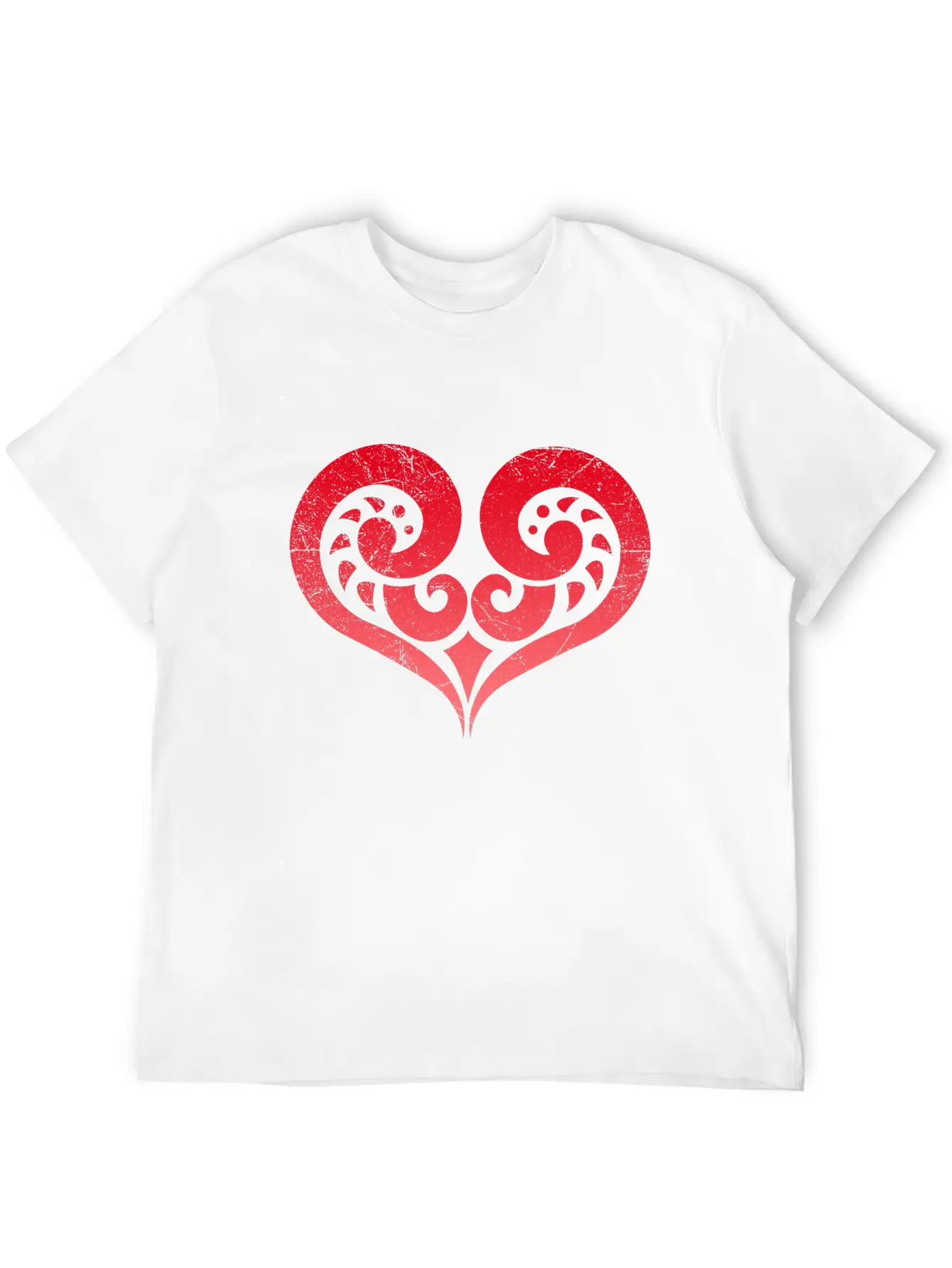 Maori Koru Love Heart Tribal Tattoo Gift Idea Stylish Everyday T-Shirt – Unisex Basic Cotton Tee