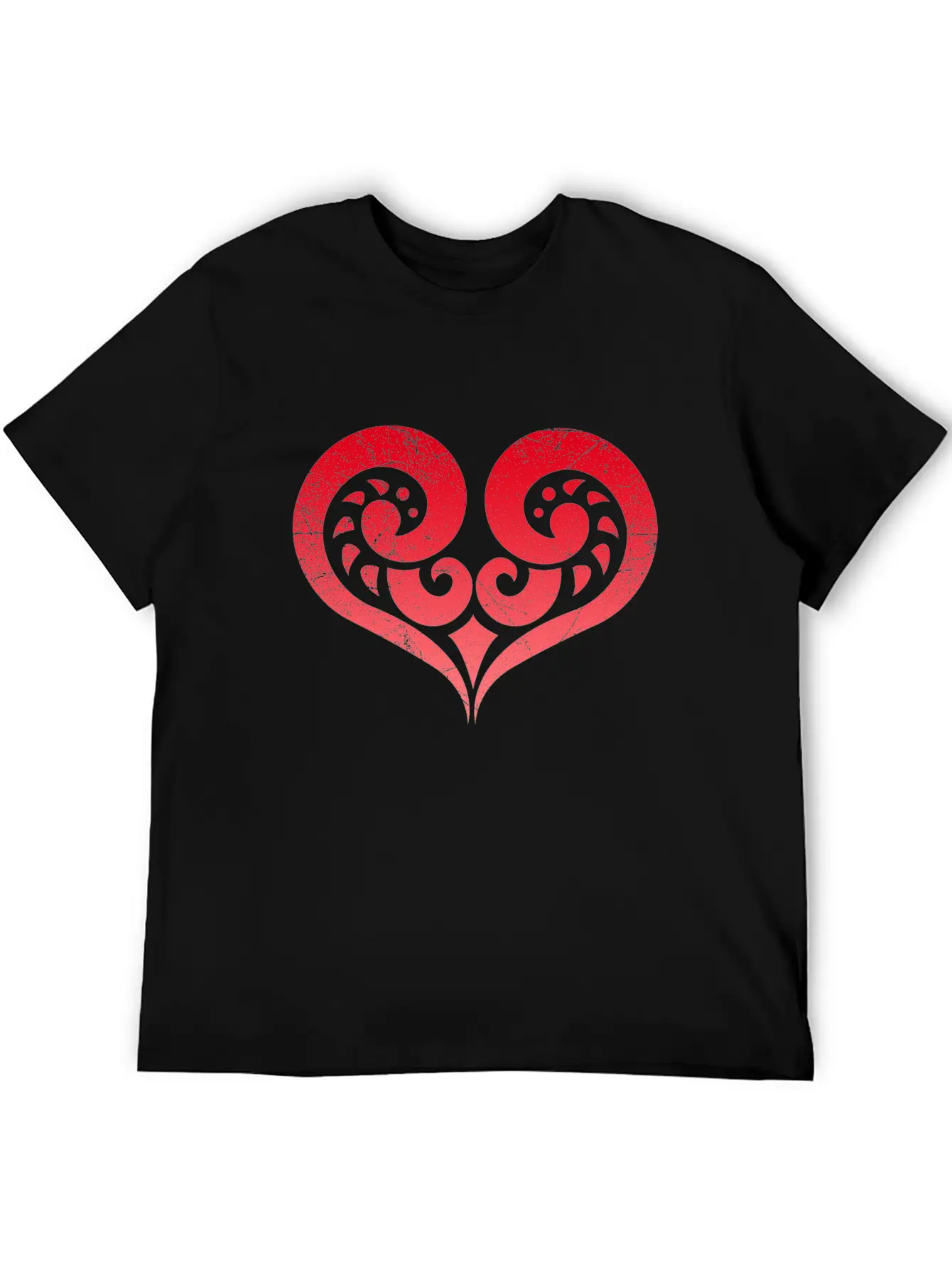 Maori Koru Love Heart Tribal Tattoo Gift Idea Stylish Everyday T-Shirt – Unisex Basic Cotton Tee