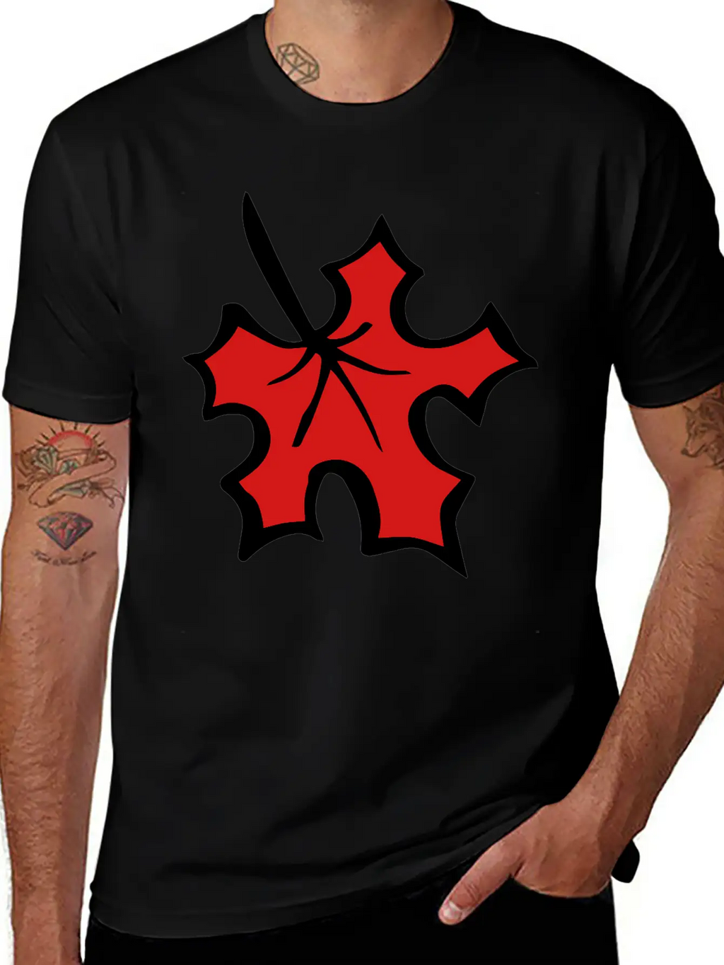Maple Leaf Breathable Graphic T-Shirt – Perfect For Casual Days